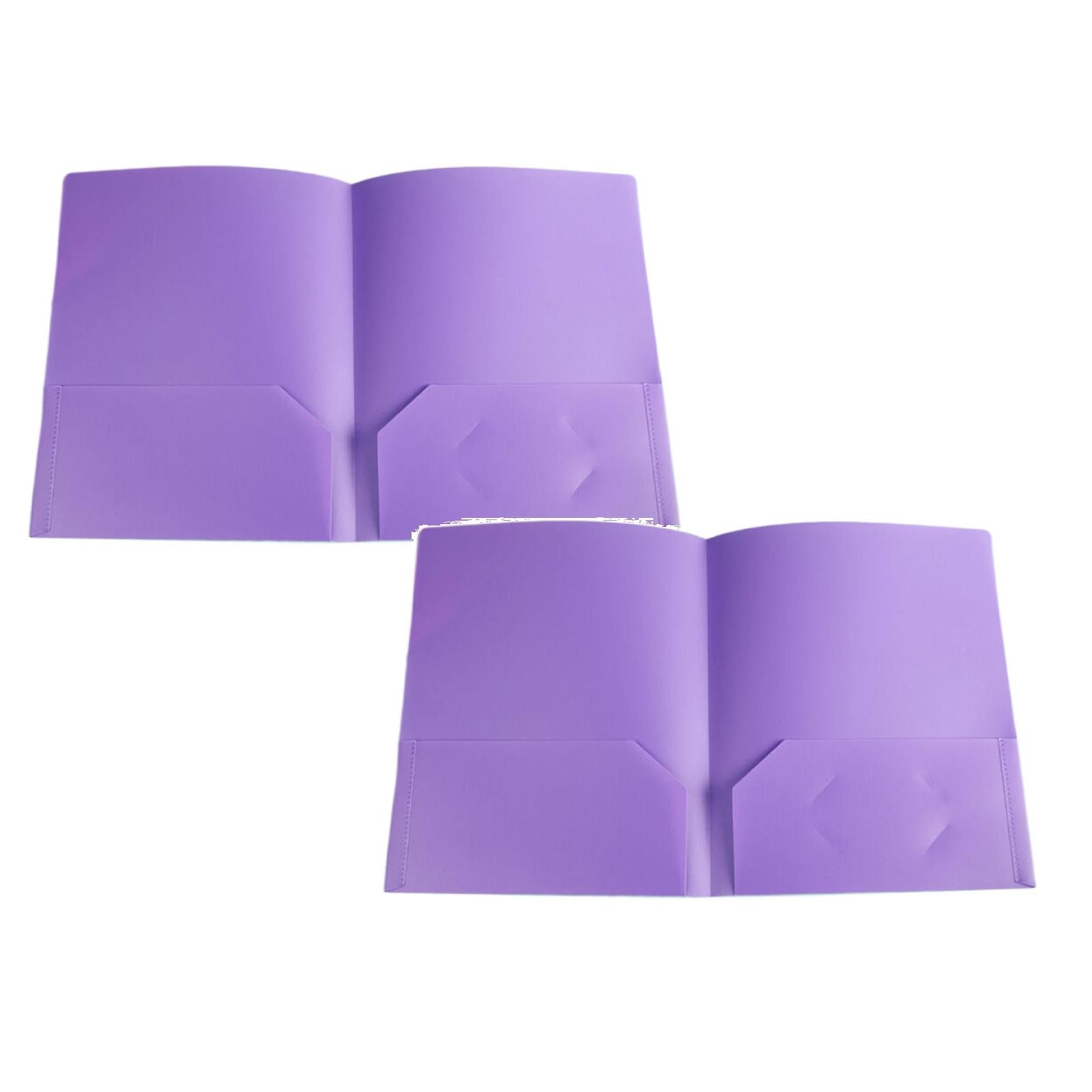 LKWLPD Plastic Folders with Pockets No Prongs Heavy Duty Plastic Two Pocket Folders Standard Letter Paper Folder 2 Business Card Folders Plastic Folders Green