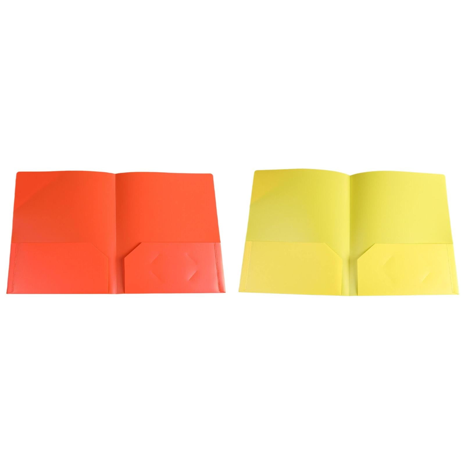 LKWLPD Plastic Folders with Pockets No Prongs Heavy Duty Plastic Two Pocket Folders Standard Letter Paper Folder 2 Business Card Folders Plastic Folders Green