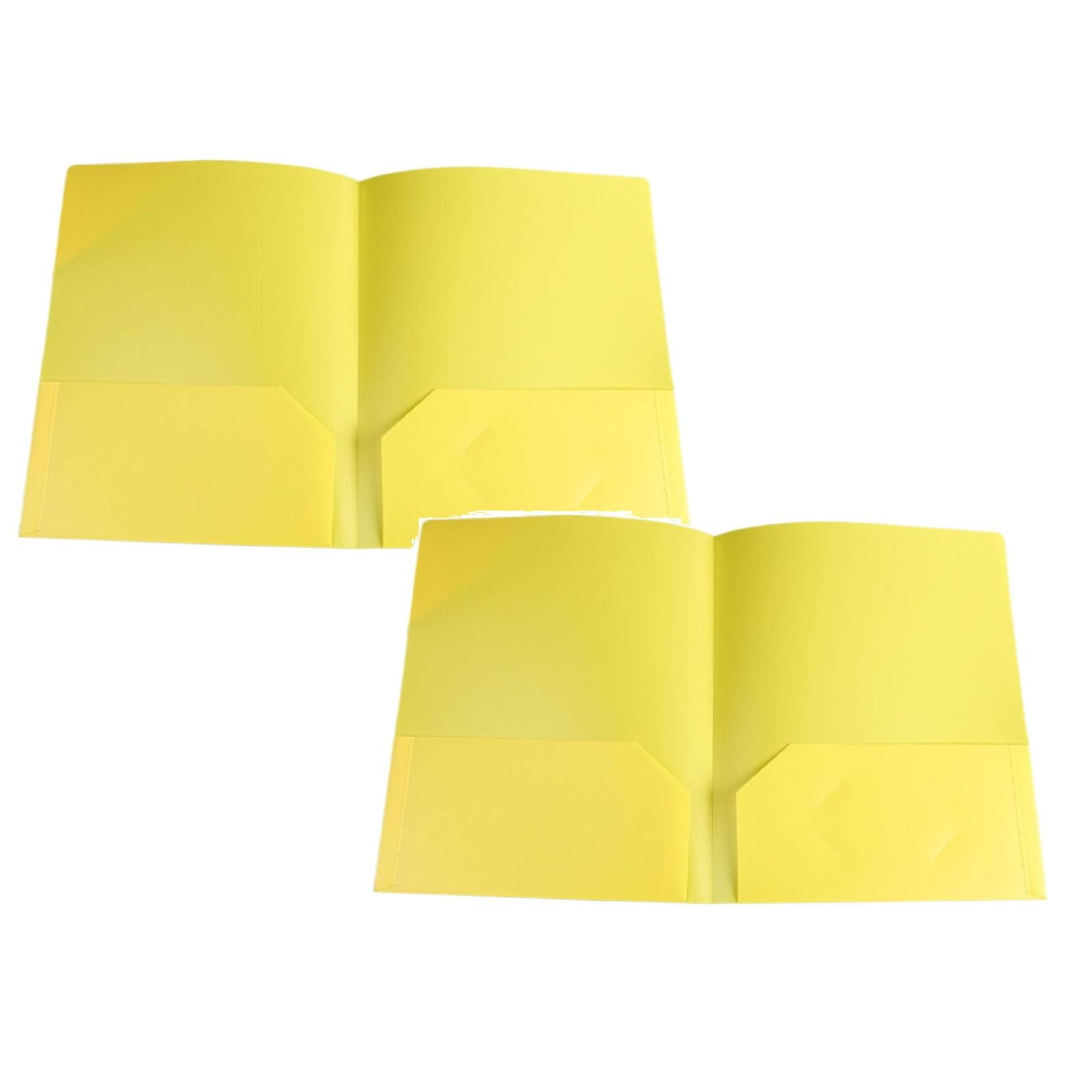 LKWLPD Plastic Folders with Pockets No Prongs Heavy Duty Plastic Two Pocket Folders Standard Letter Paper Folder 2 Business Card Folders Plastic Folders Green