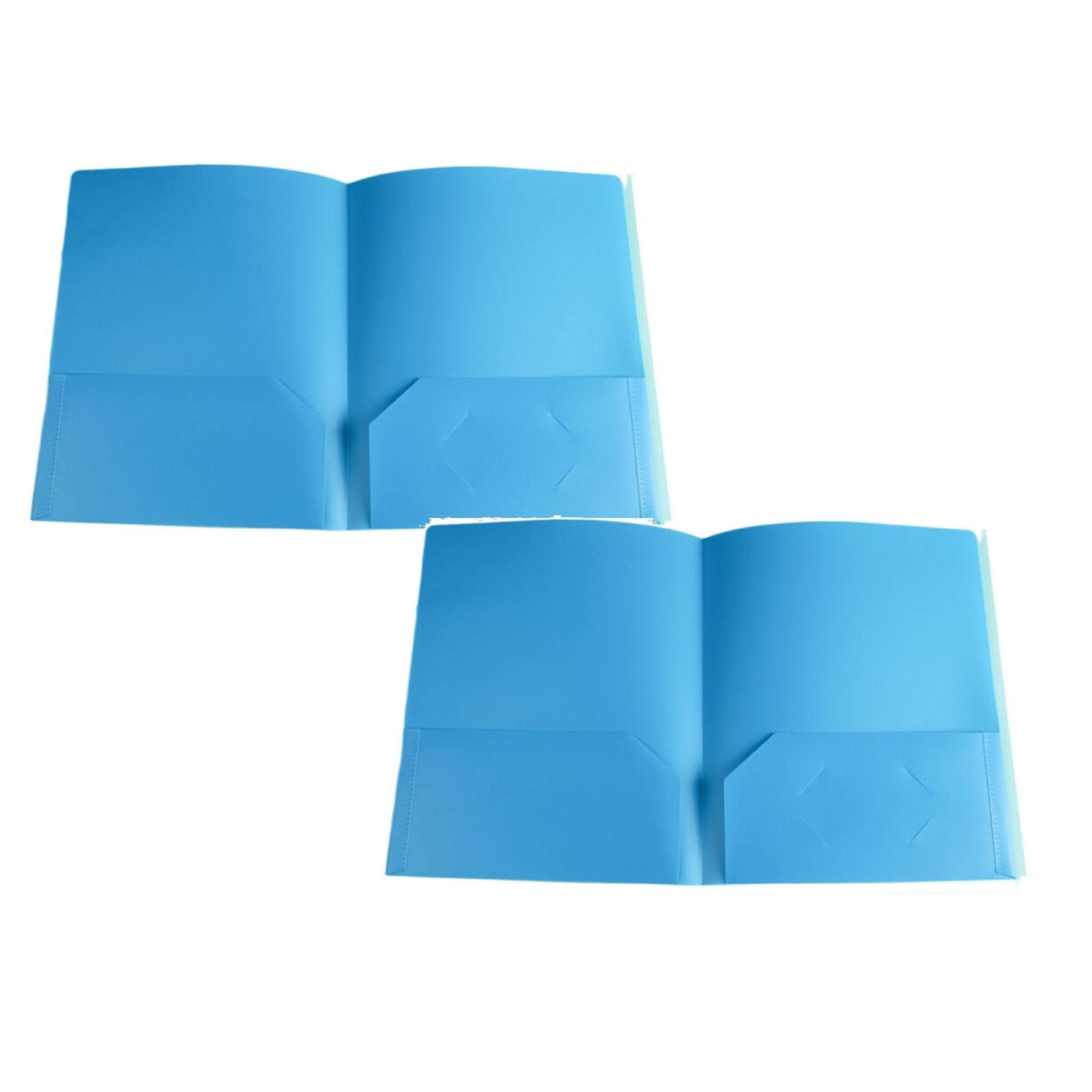 LKWLPD Plastic Folders with Pockets No Prongs Heavy Duty Plastic Two Pocket Folders Standard Letter Paper Folder 2 Business Card Folders Plastic Folders Green