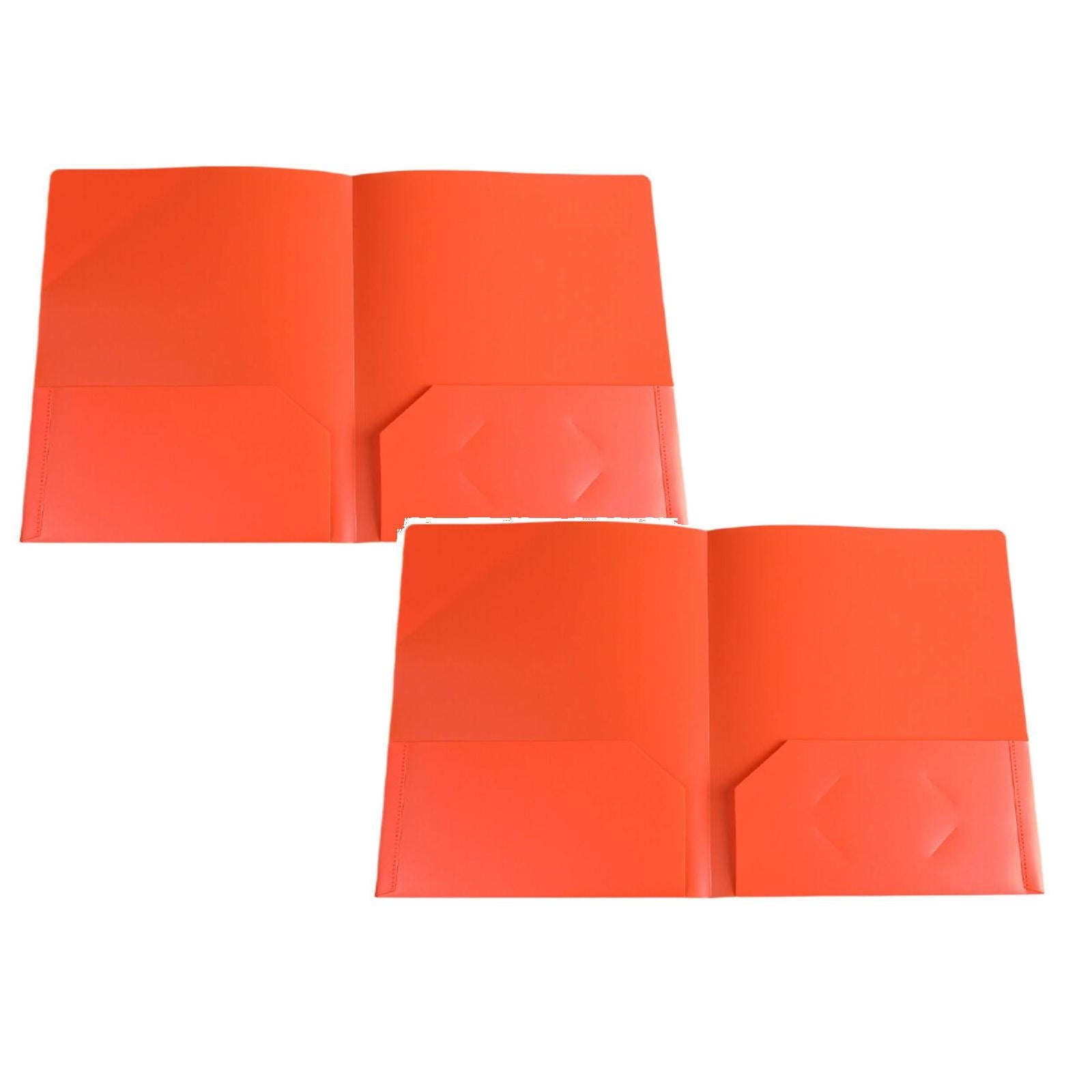 LKWLPD Plastic Folders with Pockets No Prongs Heavy Duty Plastic Two Pocket Folders Standard Letter Paper Folder 2 Business Card Folders Plastic Folders Green