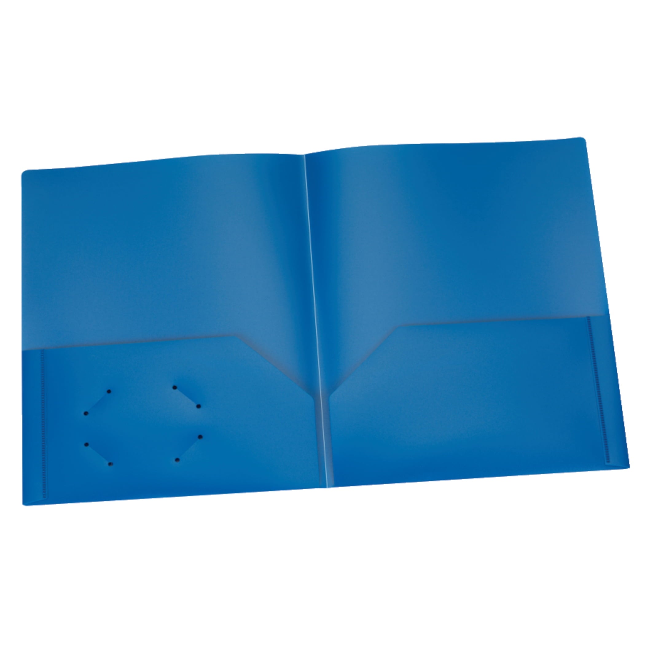 Oxford Poly Two Pocket Portfolio, Blue, Pack of 25