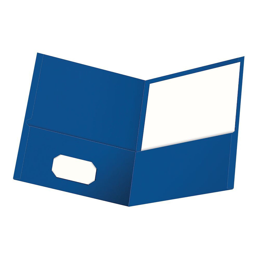 Oxford Twin Pocket Folders, Letter Size, Royal Blue, Box of 25