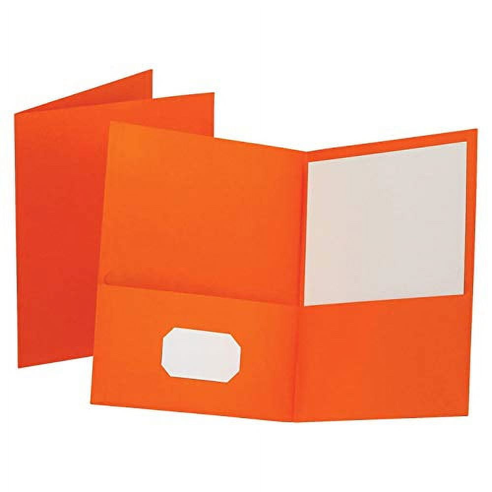 oxford twin pocket folders letter size orange 25 per box (57510)