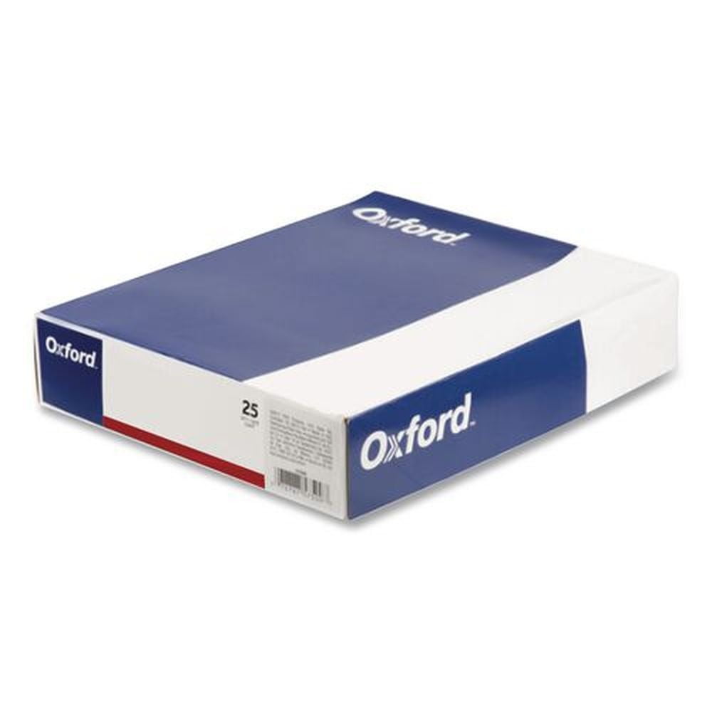 Oxford Twin Pocket 3-hole Fastener Folders, White, 25 / Box (Quantity)