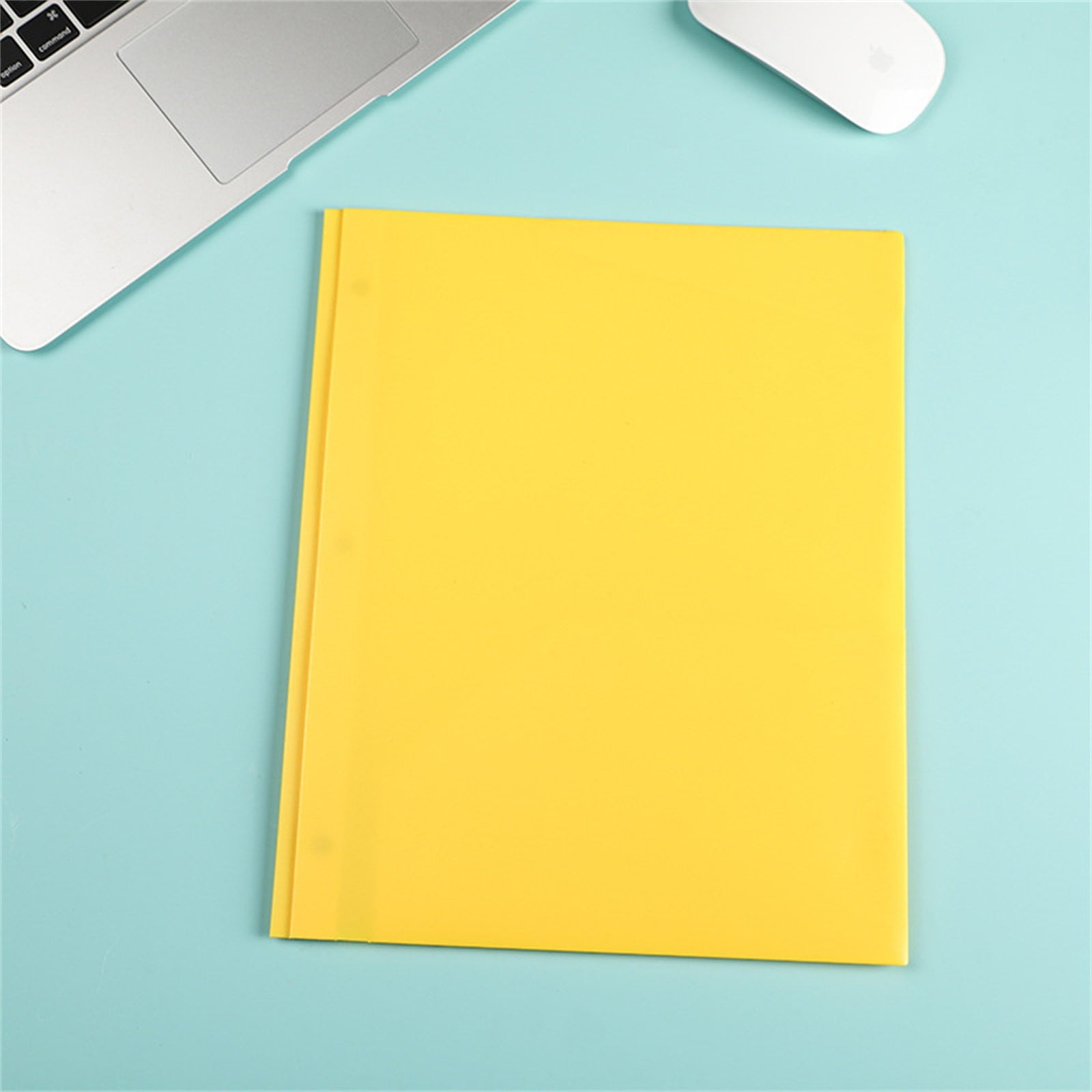 Plastic Folders with 3 Prongs Fasteners, 2 Pockets Folders with Brads & Business Card Holder for Letter Size Paper, Heavy Duty Folders for School Home Office and Business, 9.57x11.73"