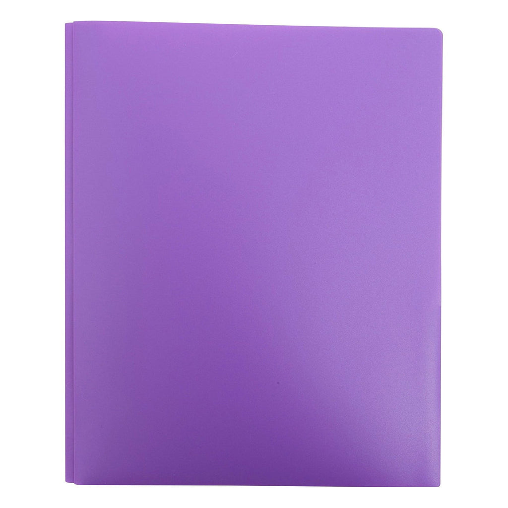 Plastic Folders with Pockets (1 Pack, Purple), Durable Heavy Duty File Folders with Business Card Slot, 2-Pocket Folder for Schoolwork & Office,Letter Size ﻿
