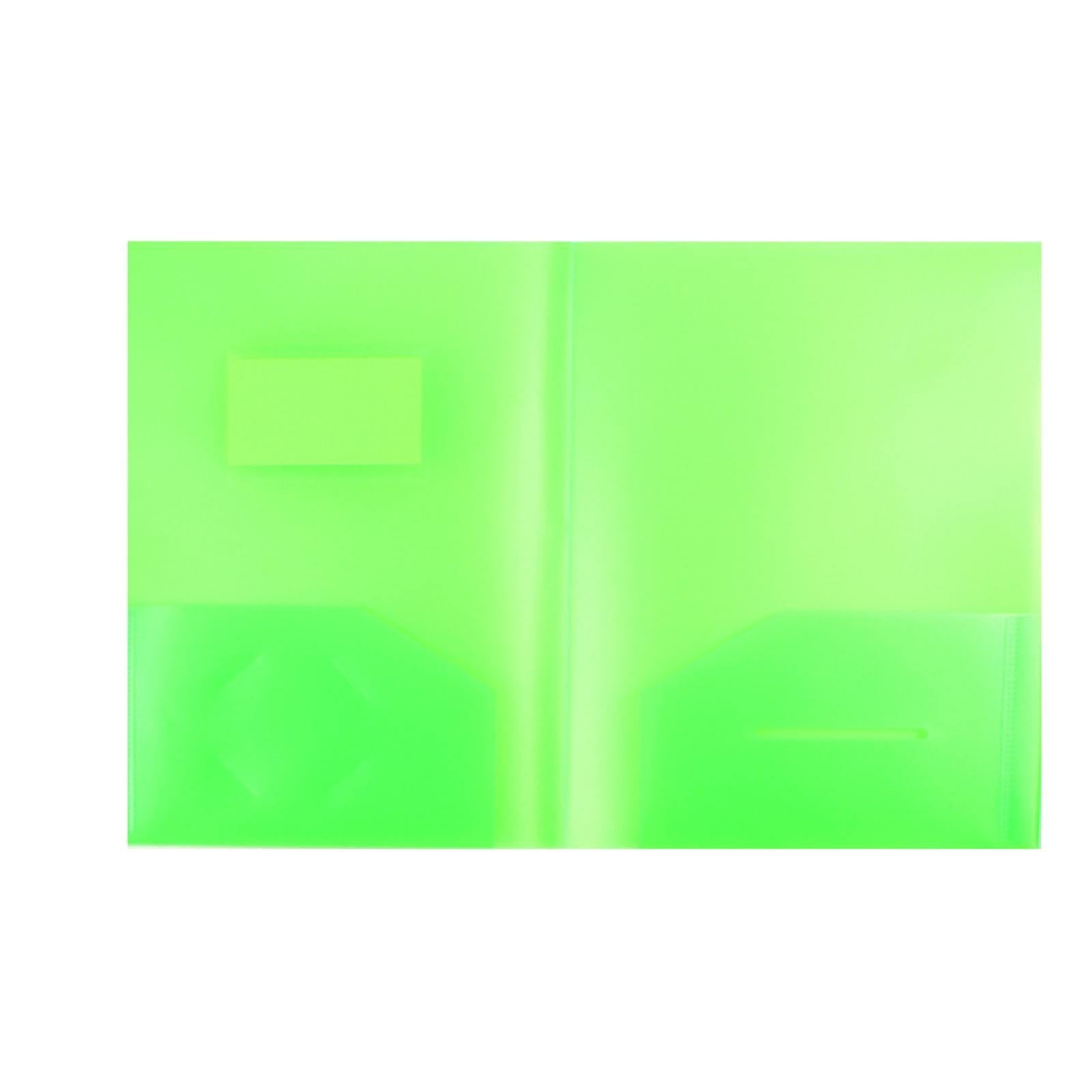 Plastic Pocket Folders No Prongs, Heavy Duty 2 Pocket Folders No Prong Folders, Plastic Folders with Pockets and No Brads, Colored Letter Size Poly Folders No Prongs for School Office(Purple)