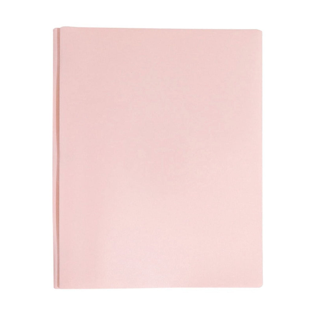 SHUANGYI 3-Prong 2-Pocket Poly Folder, 3 Mental Tadpole Clip，A groove for Insertting business card，folder with pockets and prongs,HOT SELLING ITEMS,Pink