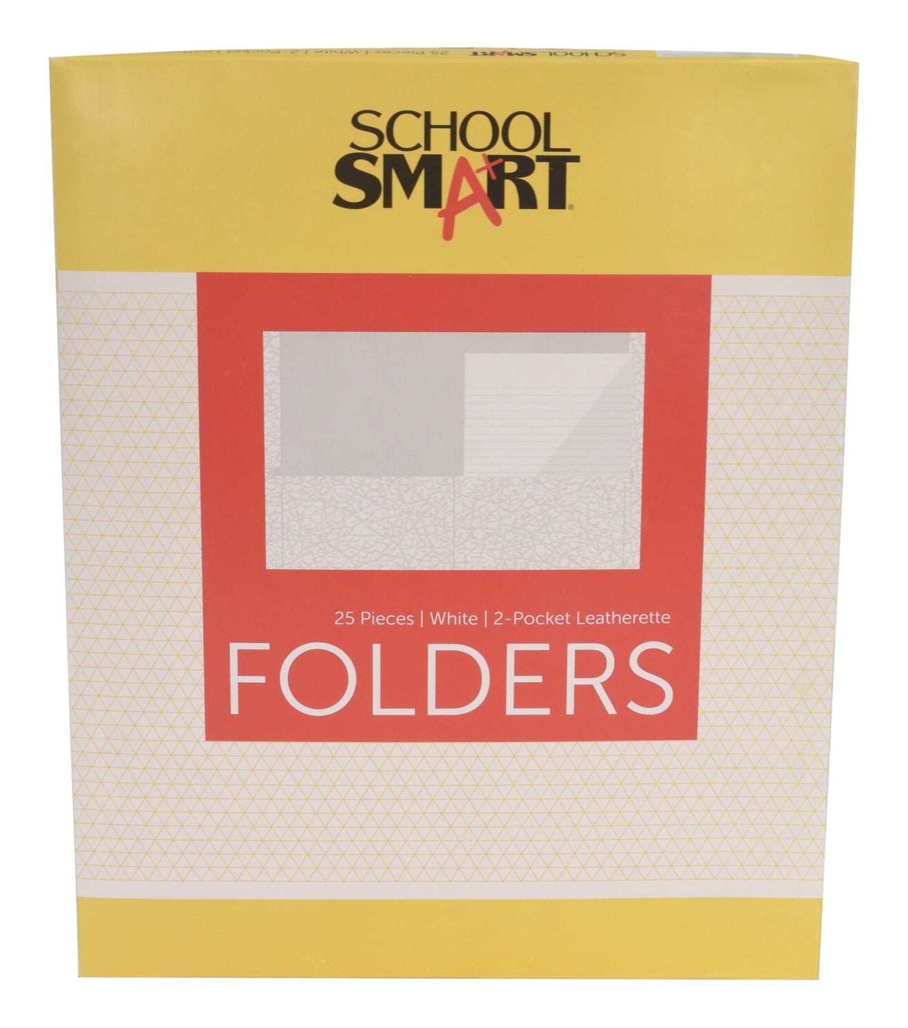 SchoolSmart Heavy Duty 2-Pocket Folder, 25-Pack