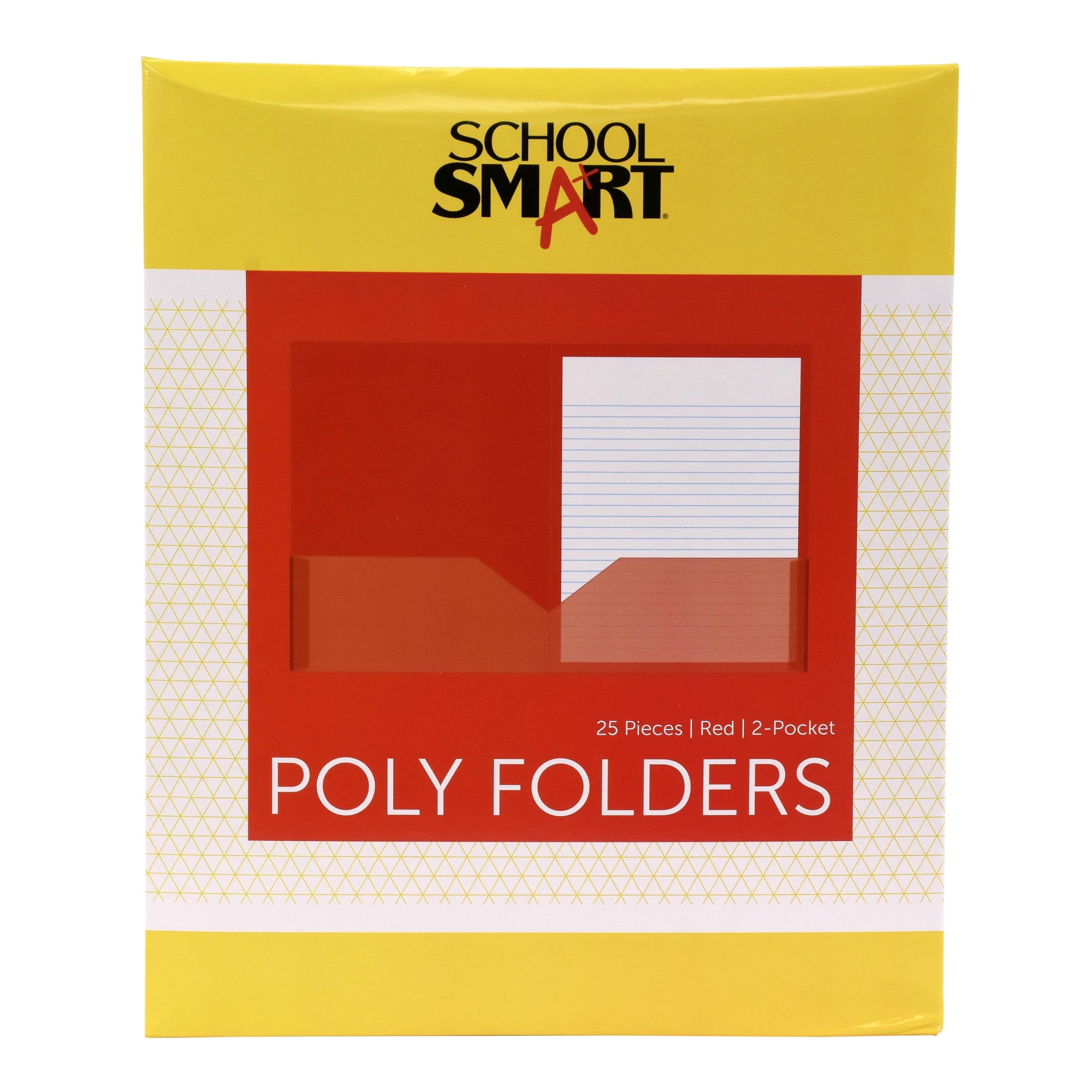 2-Pocket Poly Folders, Orange, Pack of 25
