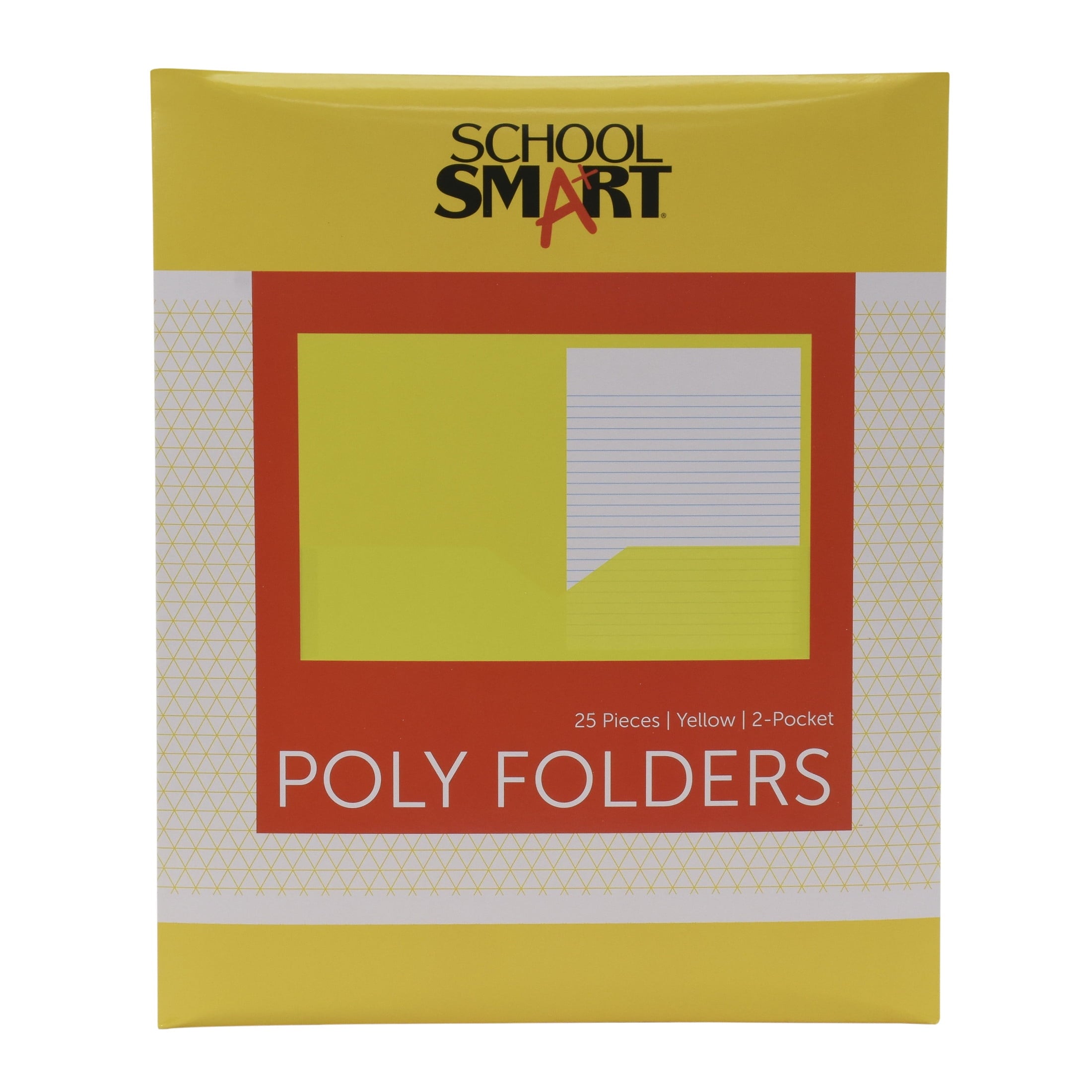 2-Pocket Poly Folders, Orange, Pack of 25