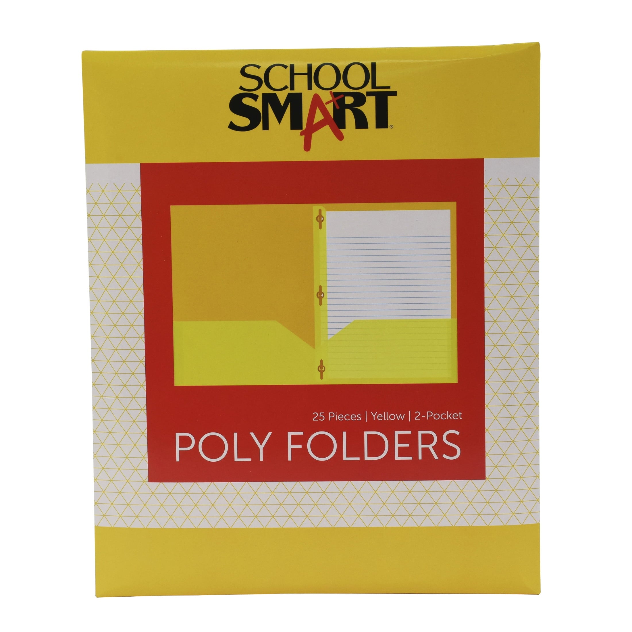 2-Pocket Poly Folders with Fasteners, Green, Pack of 25