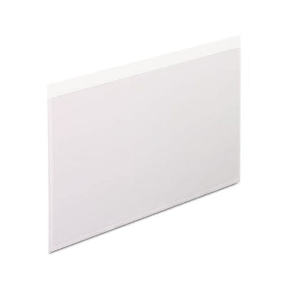 Self-Adhesive Pockets 5 x 8, Clear Front/White Backing, 100/Box