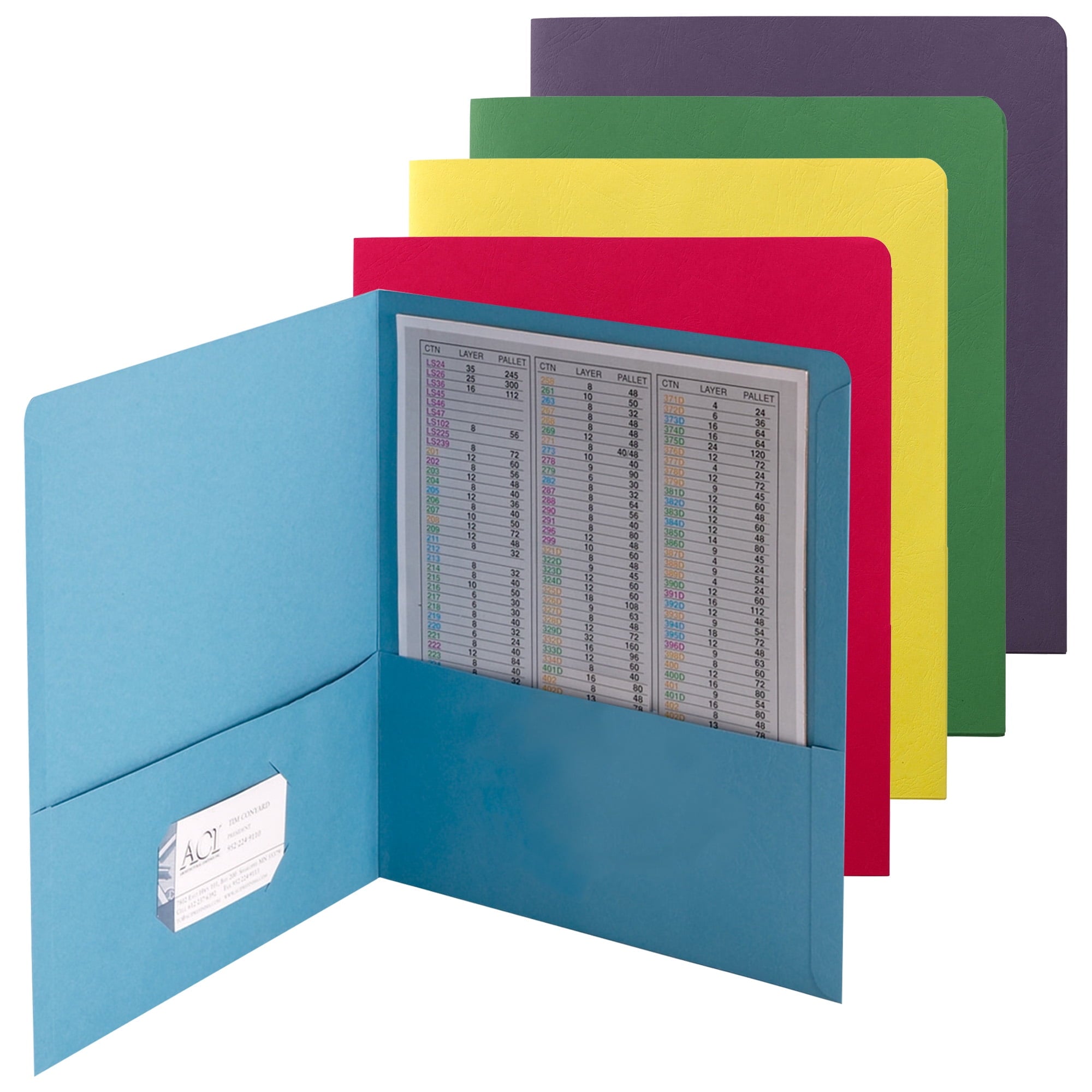 Smead 2-Pocket Folders Asst Colors 50/CT Letter (87863)