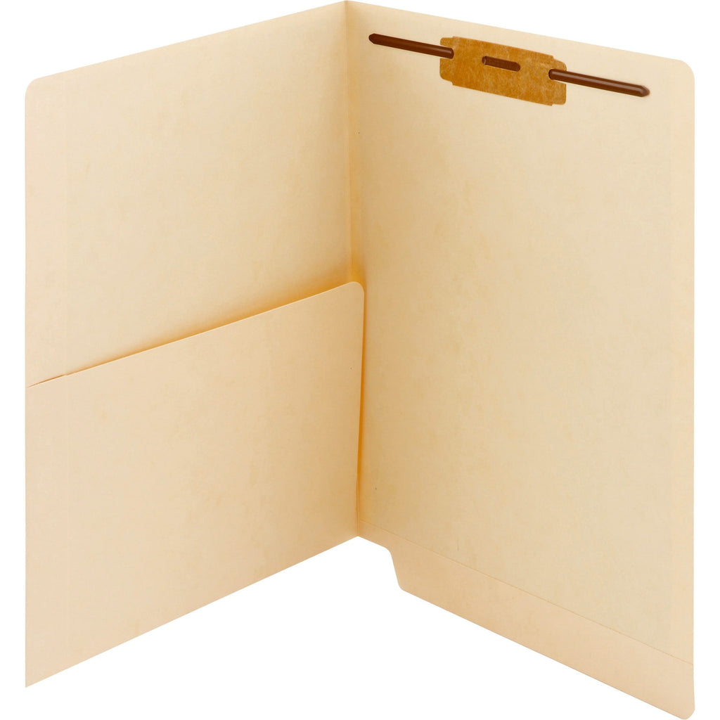 Smead Folder,Straight,Letter,W/Pckt,PK50 34100