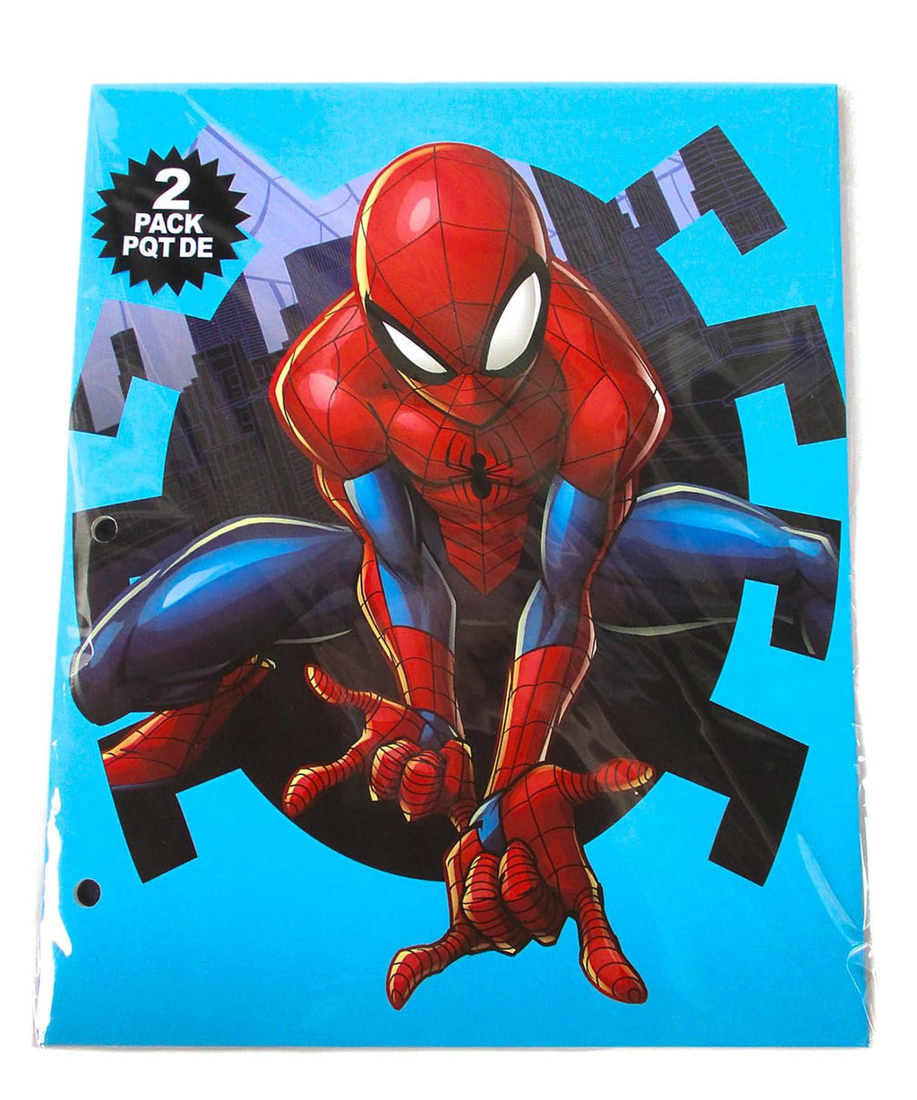 Spider-Man Super Hero Folders - Set of Two 3-Hole 2-Pocket Portfolio Folders