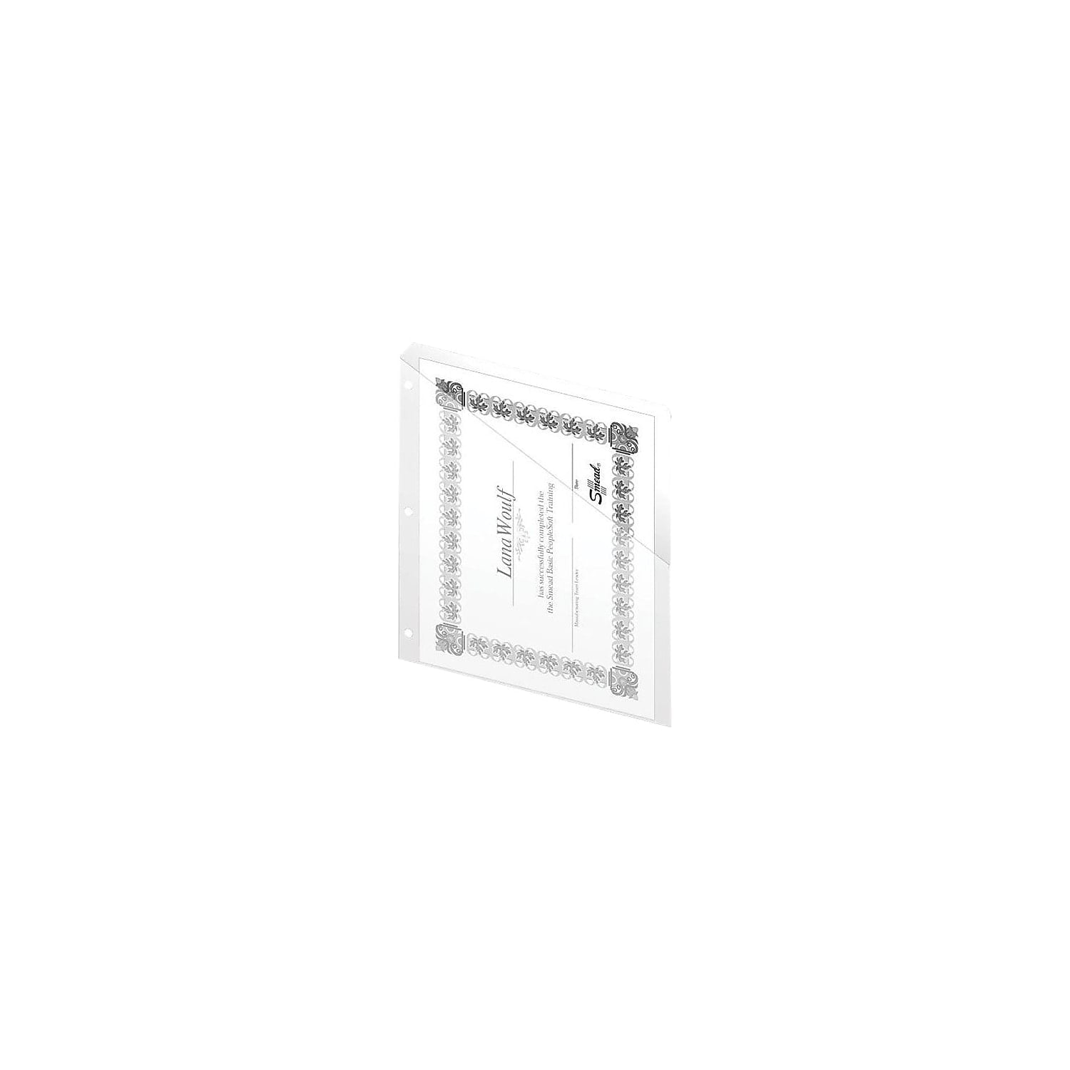 Staples 2-Pocket Presentation Folders Clear 15/Carton 36051VS