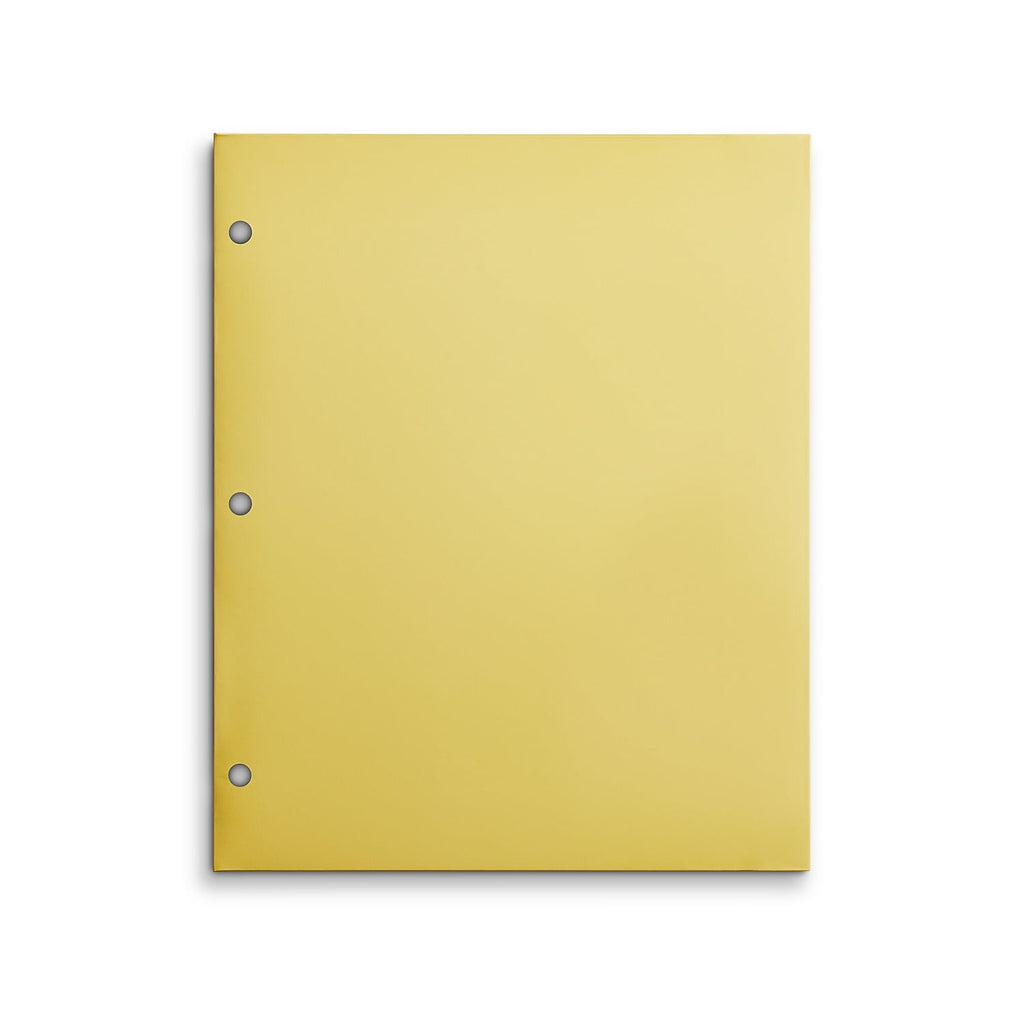 Staples 4-Pocket 3-Hole Punched Presentation Folder Yellow 56211-CC