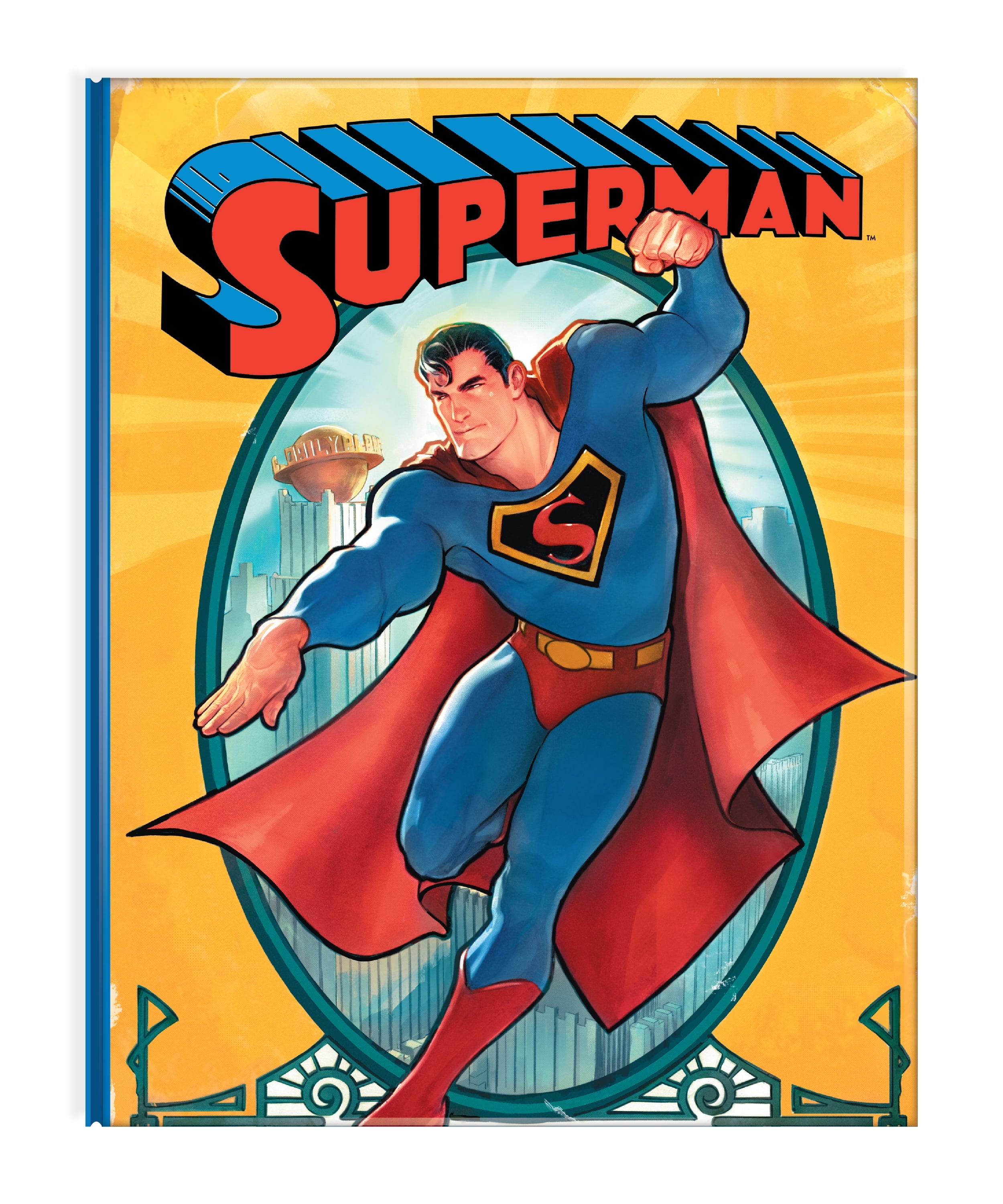 Superman 2-Pocket Paper Folder with 3 Prongs, 9.25" x 11.6", for Students