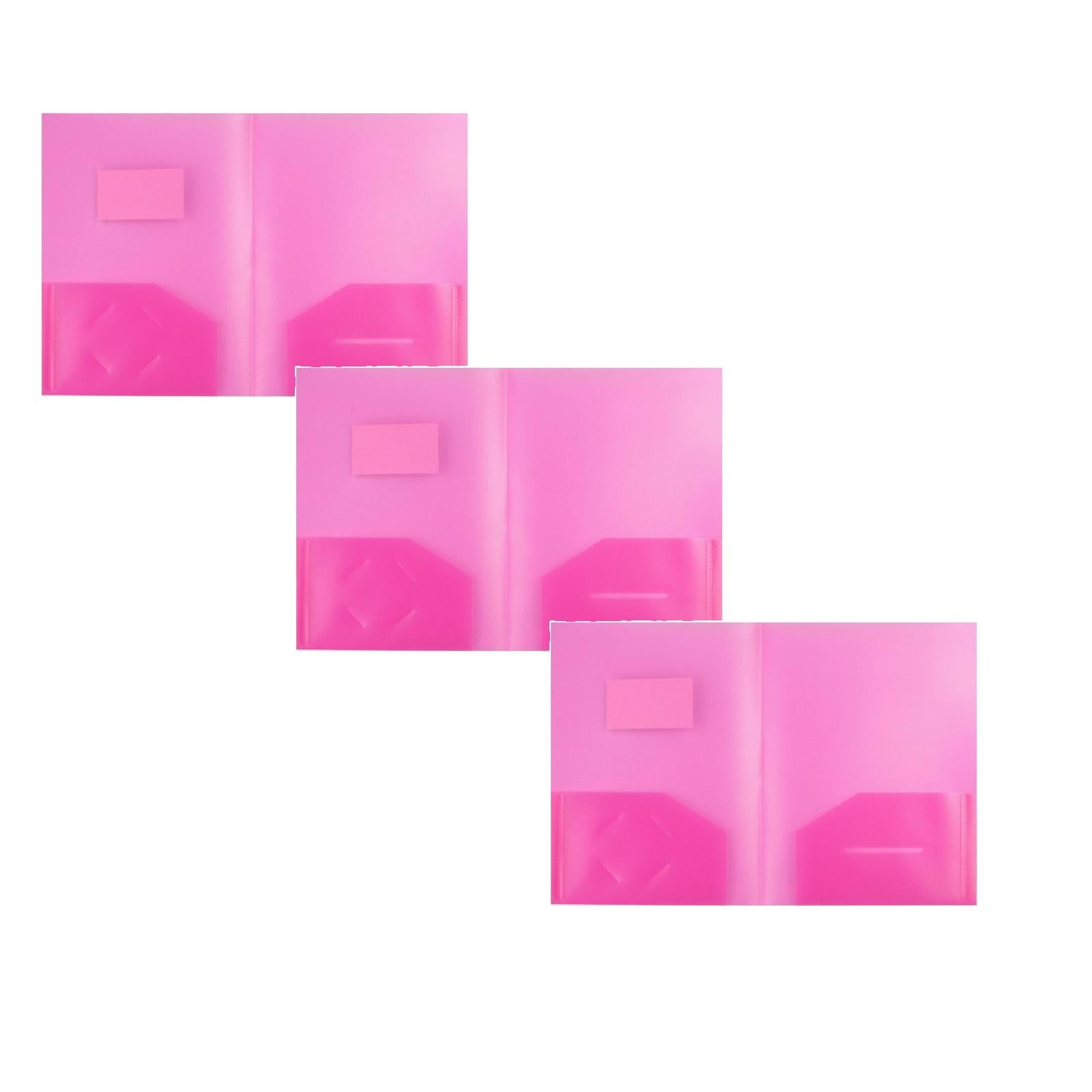 Xwjun 3pc 2 Pocket Plastic Folders 2 Pocket Plastic Folder File Folders With Pockets Poly Folders With Pockets Carpetas Para Documentos Folders For Documents 2 Pocket Folder Z-Red*3 One Size