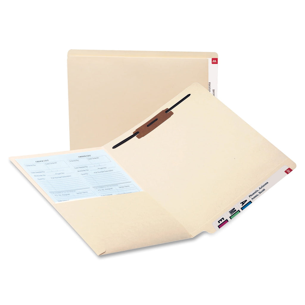 Smead Folder,Straight,Letter,W/Pckt,PK50 34100