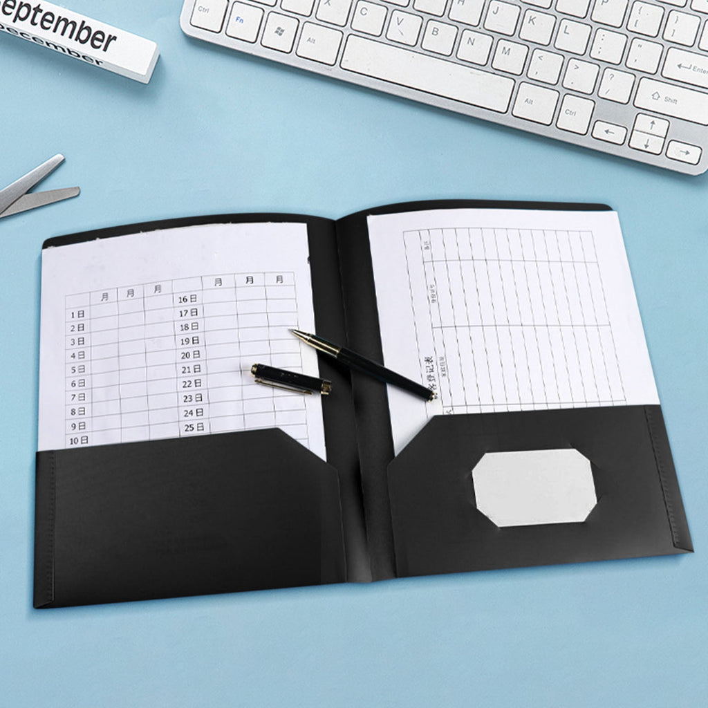 Plastic Folders with Pockets, Heavy Duty Pocket Folders for 3 Hole Punched Binder Folder, Letter Size File 2 Pockets Folders for Documents Office School