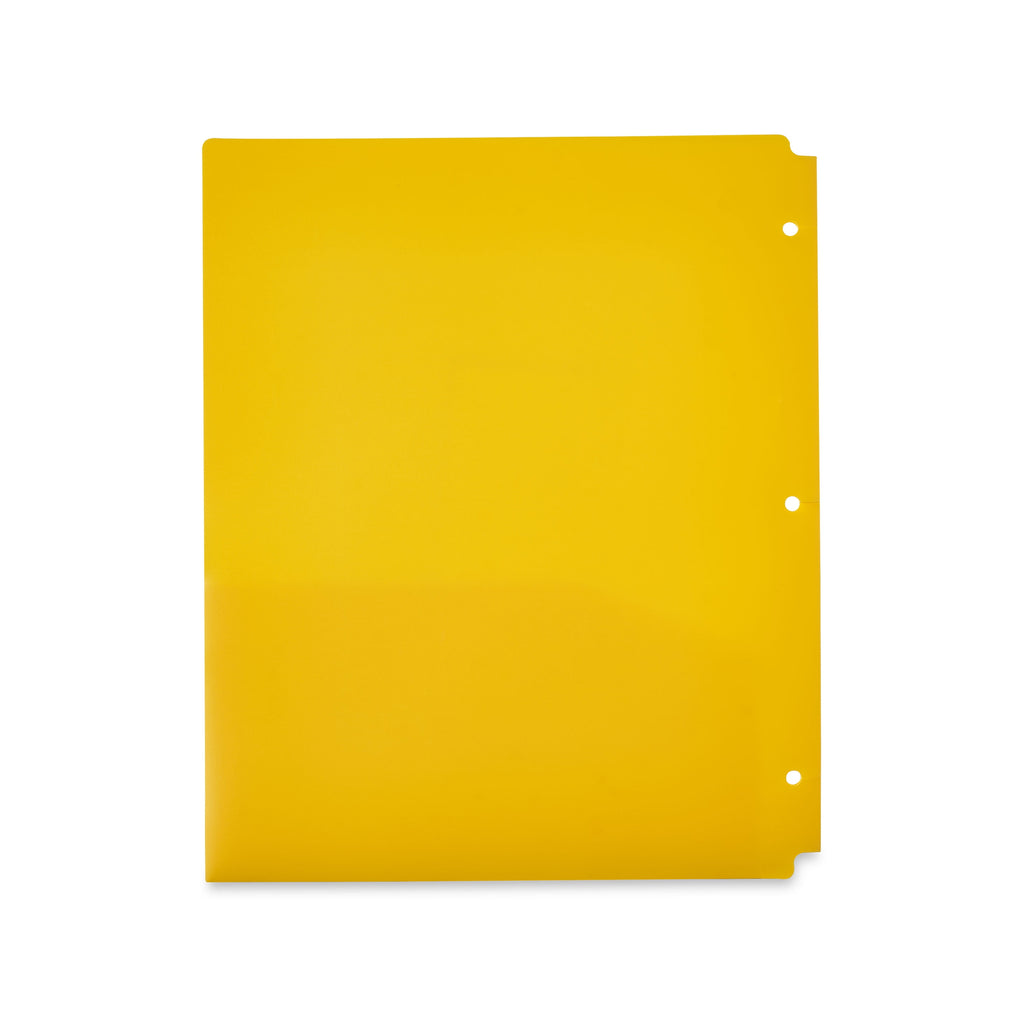 Pen+Gear 2-Pocket Poly Folders, 9.4" x 11.4", Yellow, 50 Pack