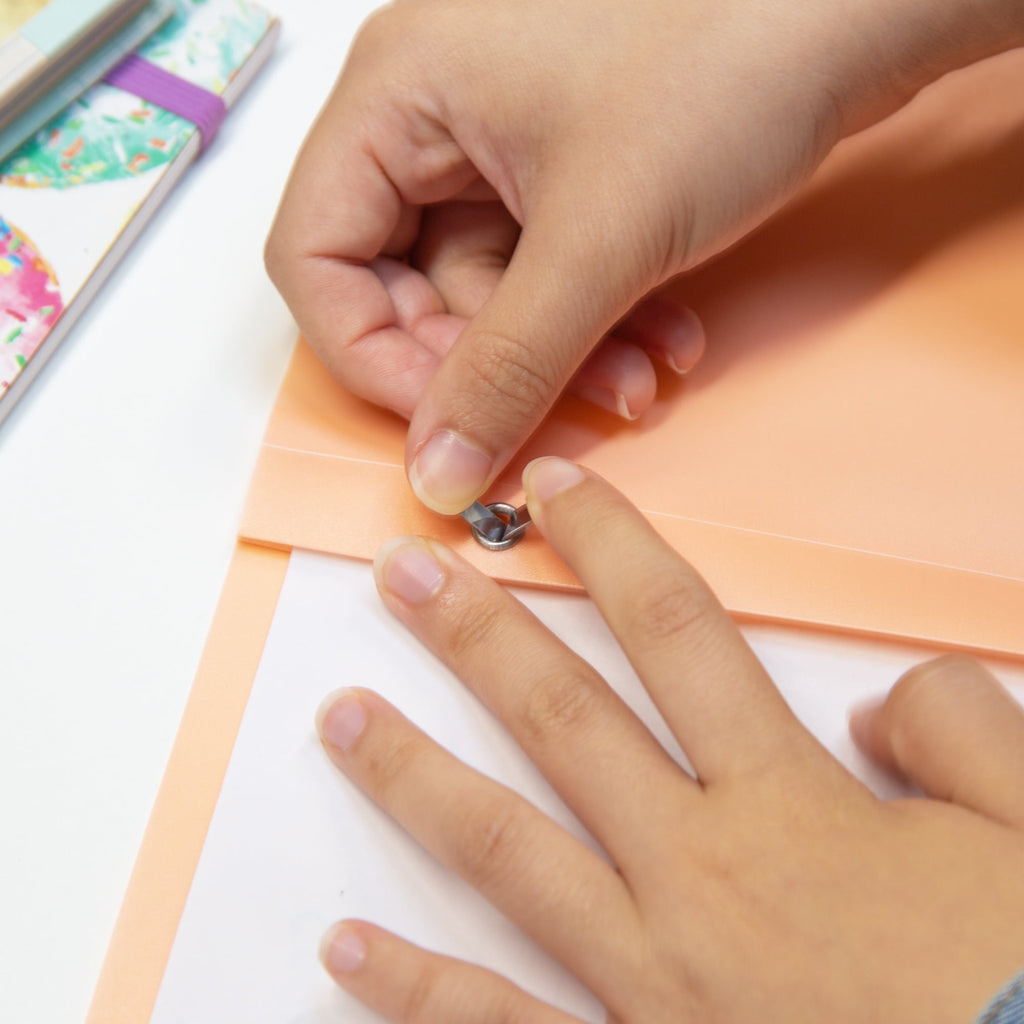 BAZIC 2 Pockets Poly Folder Portfolio, 3 Prong Fastener Clip, Pastel Color, 48-Pack