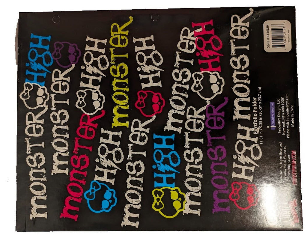 Monster High School 2 Pocket Portfolio Folder x 2