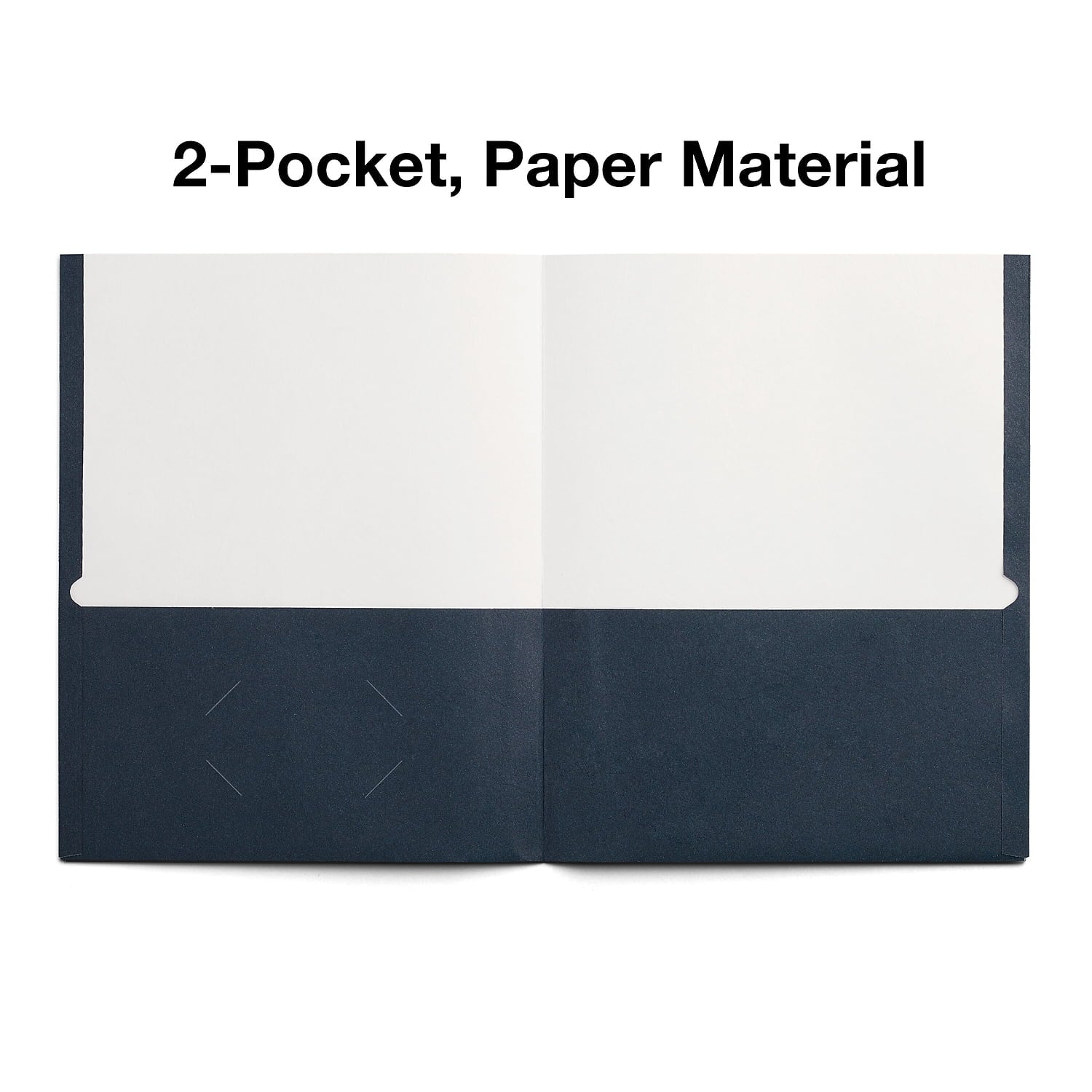 Staples School Grade 2 Pocket Folder Navy 25/Box 27539-CC