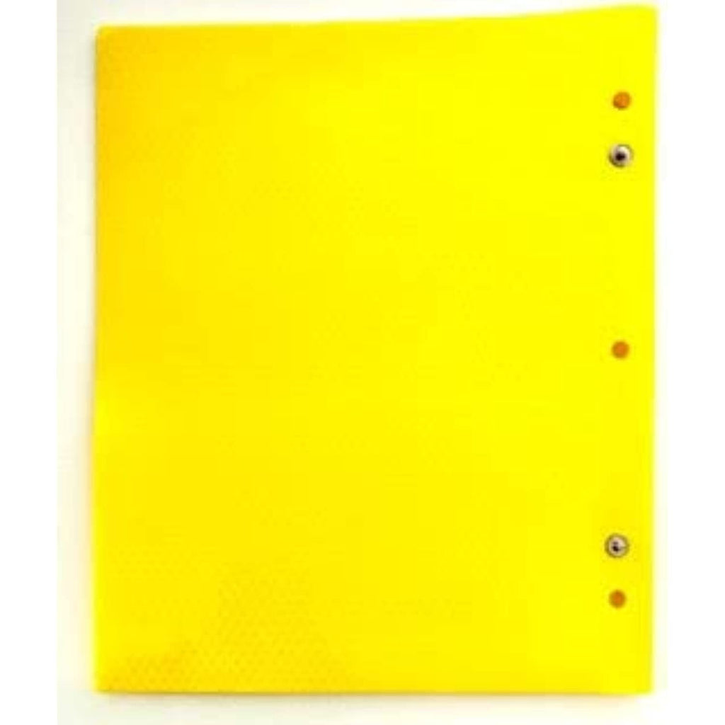Five Star Attach-A-Folder, 2-Pocket Folders, Stay-Put Folders, Plastic Colored for 3-Ring Binders, Yellow