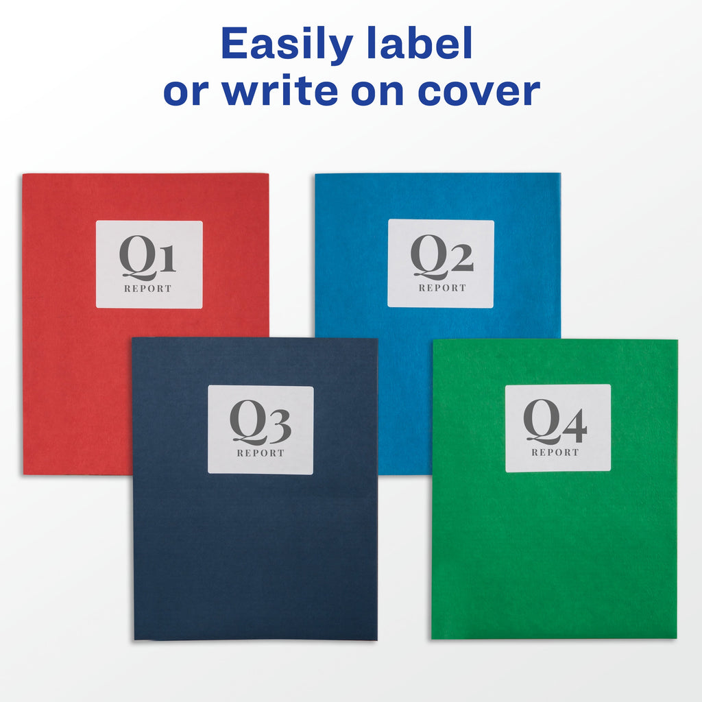 Two Pocket Folders, Holds up to 40 Sheets, 25 Blue Folders (47986)