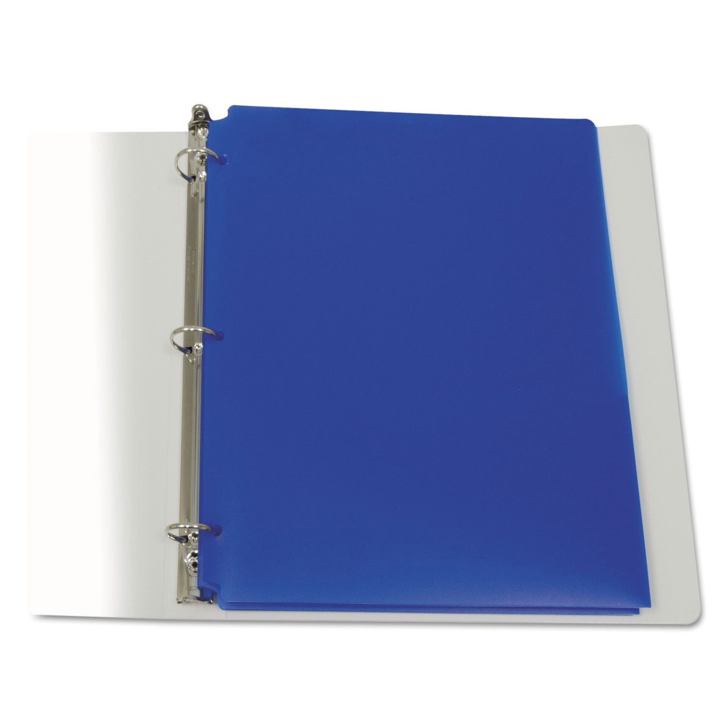 C-Line Two-Pocket Poly Portfolios with Three-Hole Punch, Blue, Box of 25