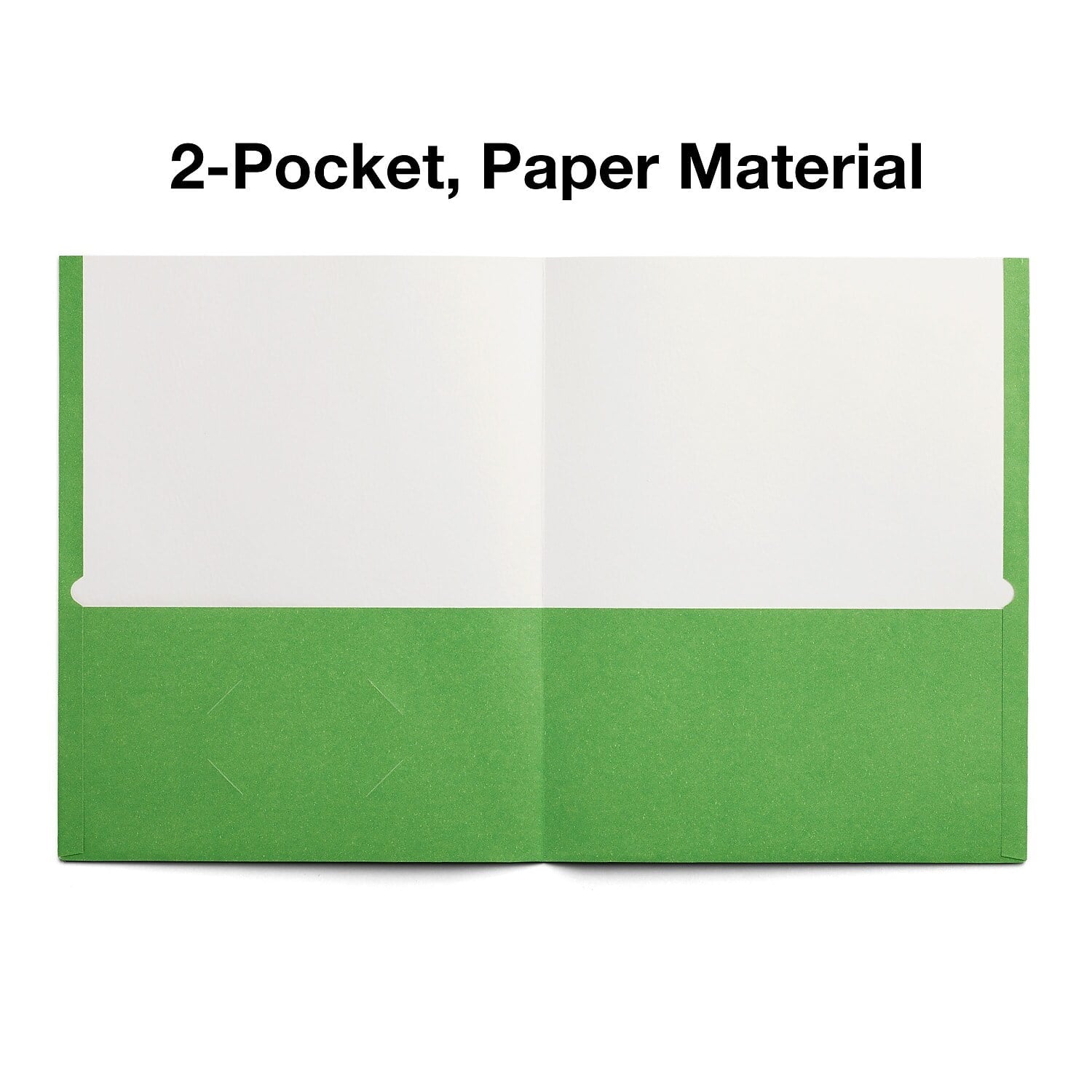Staples Smooth 2-Pocket Paper Folder Green 25/Box (50753/27533-CC) ST27533