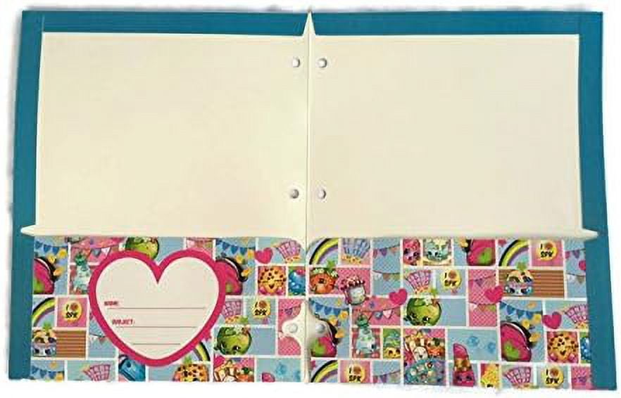 Shopkins Bundle of 4 School Portfolio Folders (2-Pocket) 1 of each or randomly selected