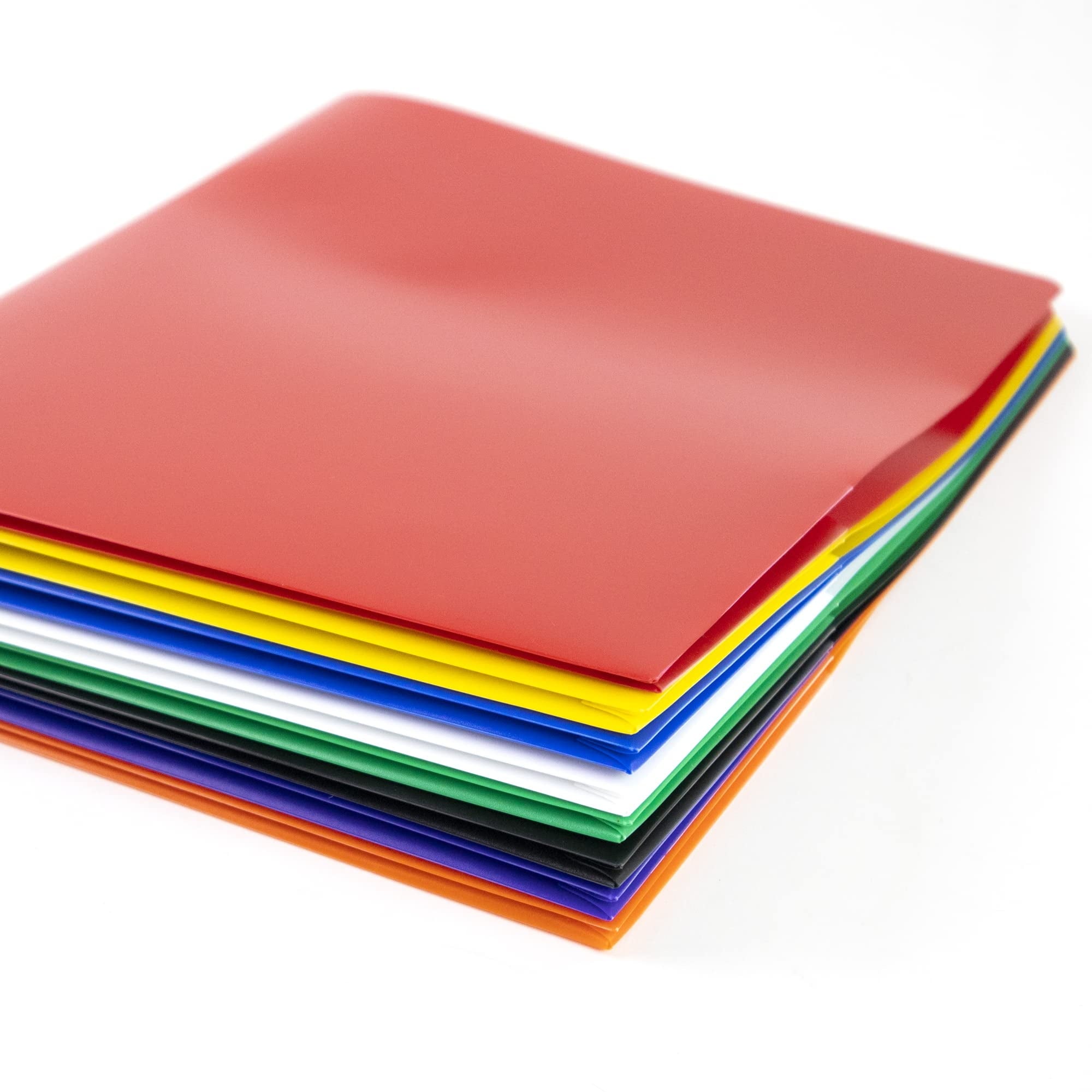 BAZIC Solid Color 2-Pockets Poly Portfolio [3158]