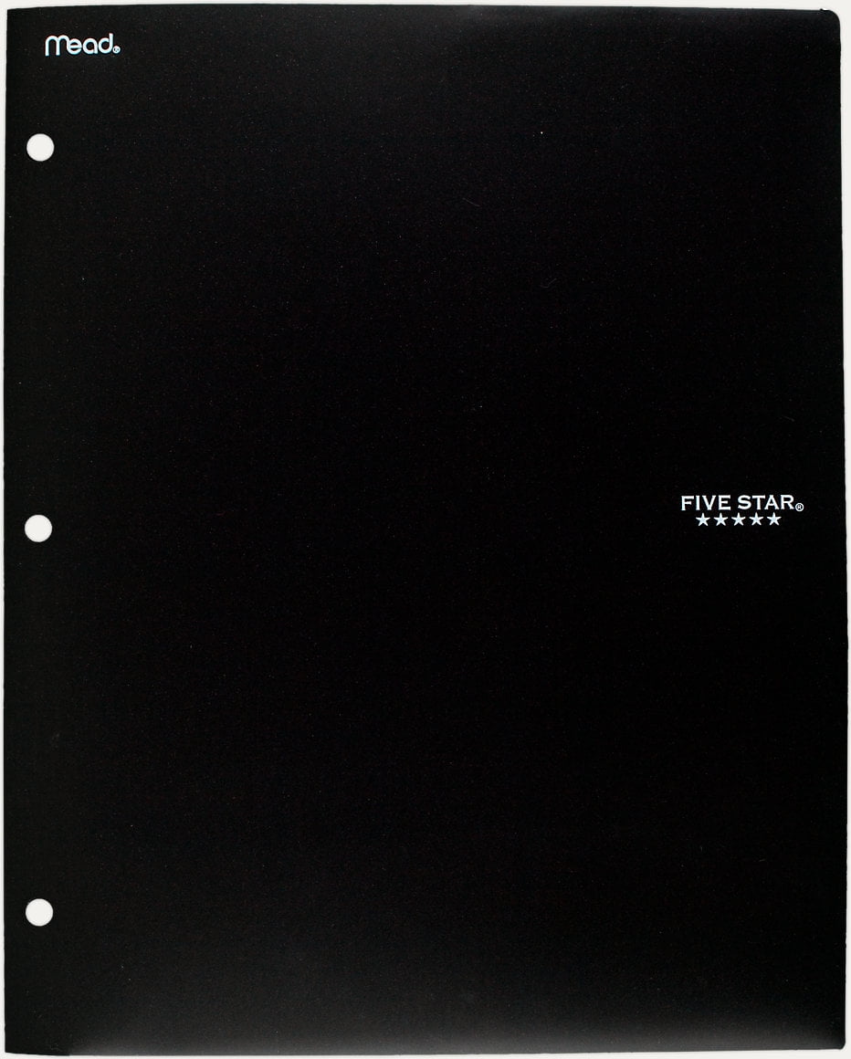 Five Star 2-Pocket Stay-put Tabs Folder with Three Hole Punched Teal (33943)