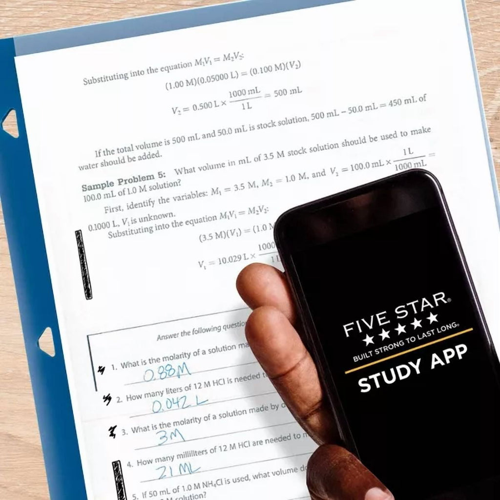 Five Star 2 Pocket Plastic Folder (Colors May Vary)