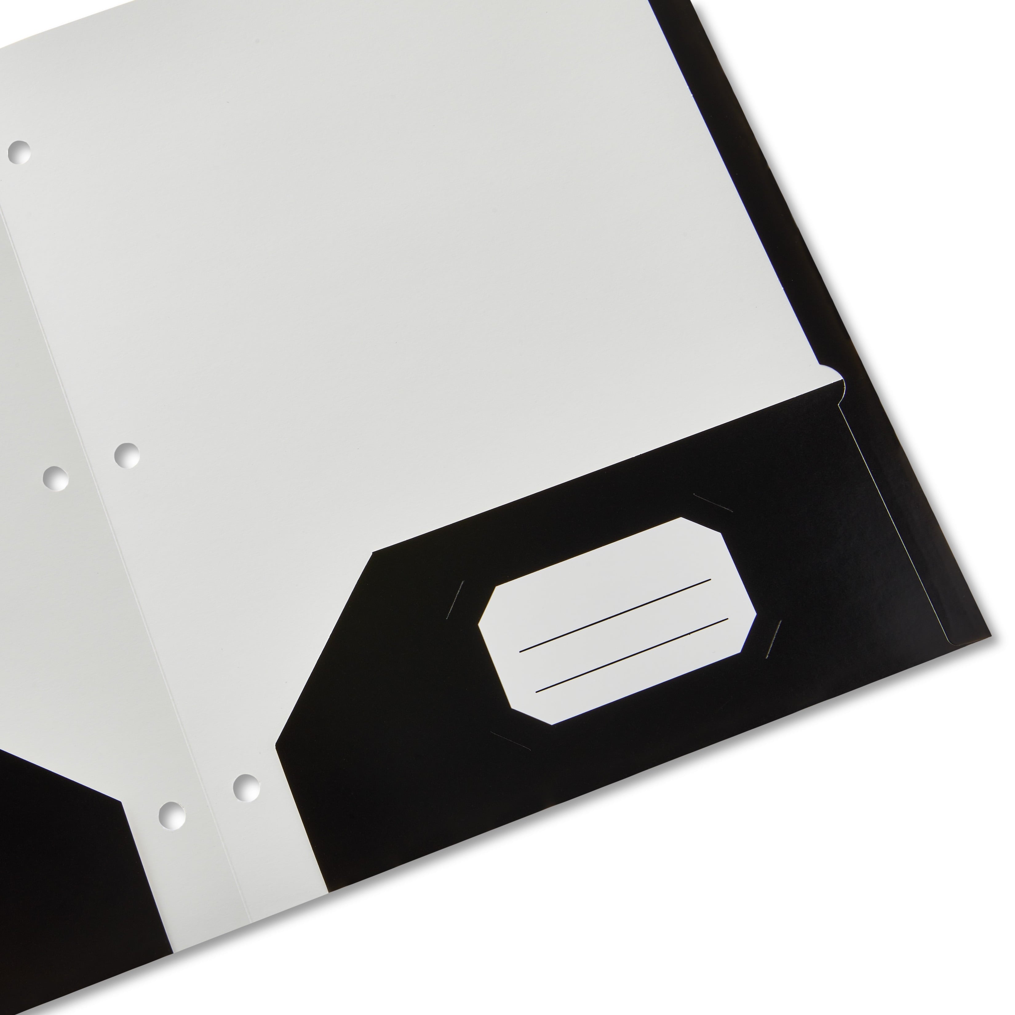 Pen+Gear Letter Size 2-Pocket Paper Folders, Black, 9.4" x 11.4", 10 Count