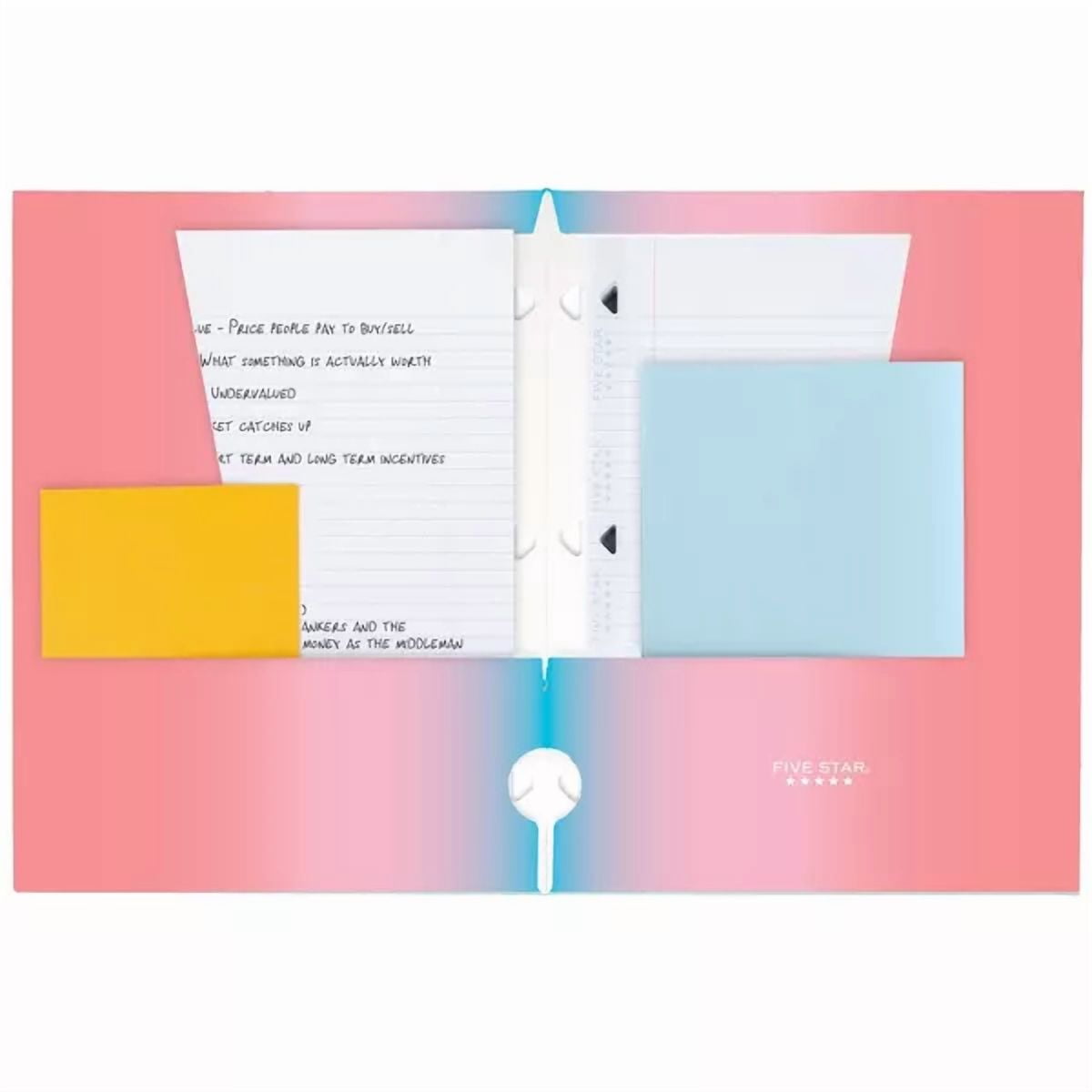 4 Pocket Paper Folder Daydream Portfolio: Multicolored, 3 Hole Punched, 150 Sheet Capacity, Stationery & Office, School Supplies