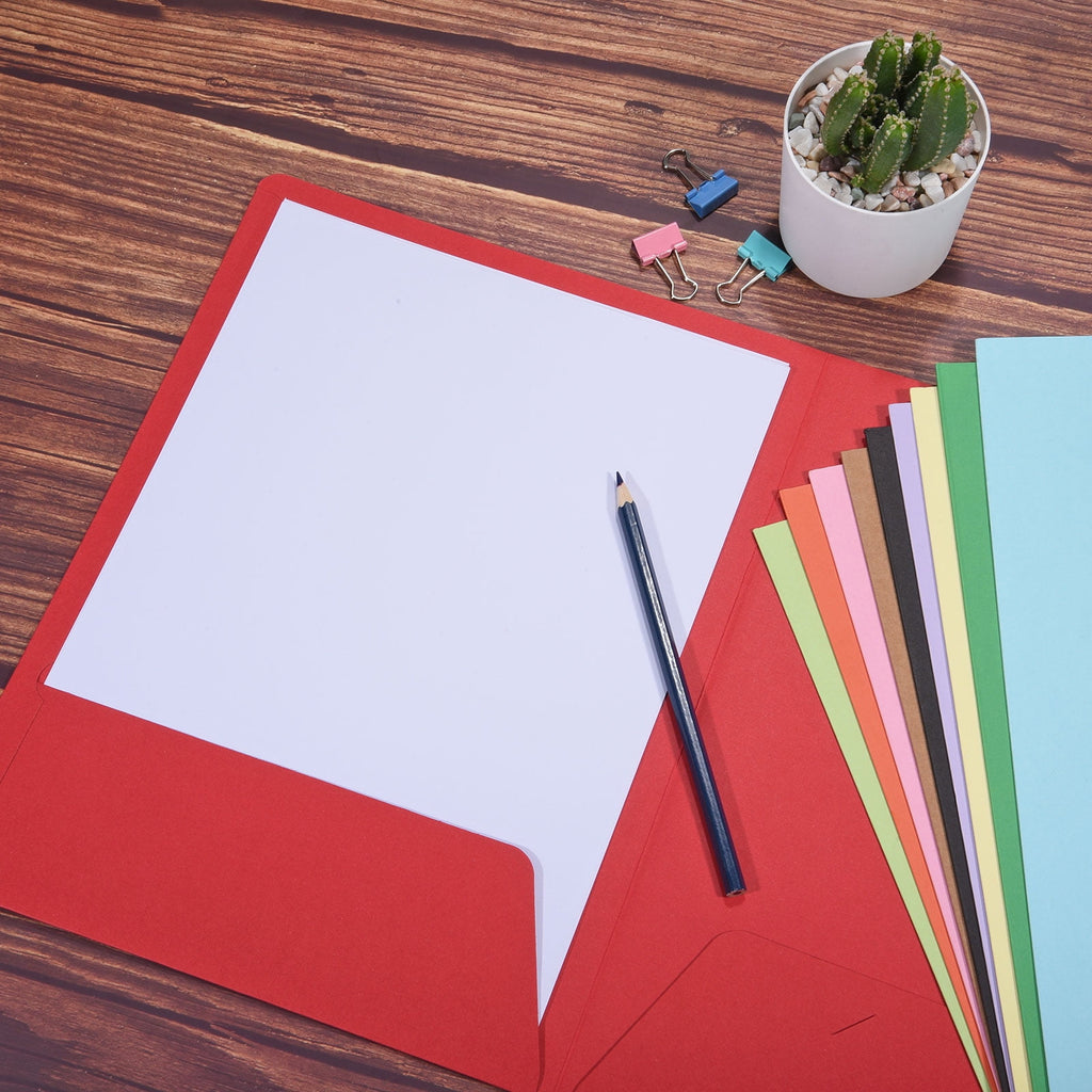 Unique Bargains Two Pocket Folders Letter Files Portfolio Storage Organizer Business 6