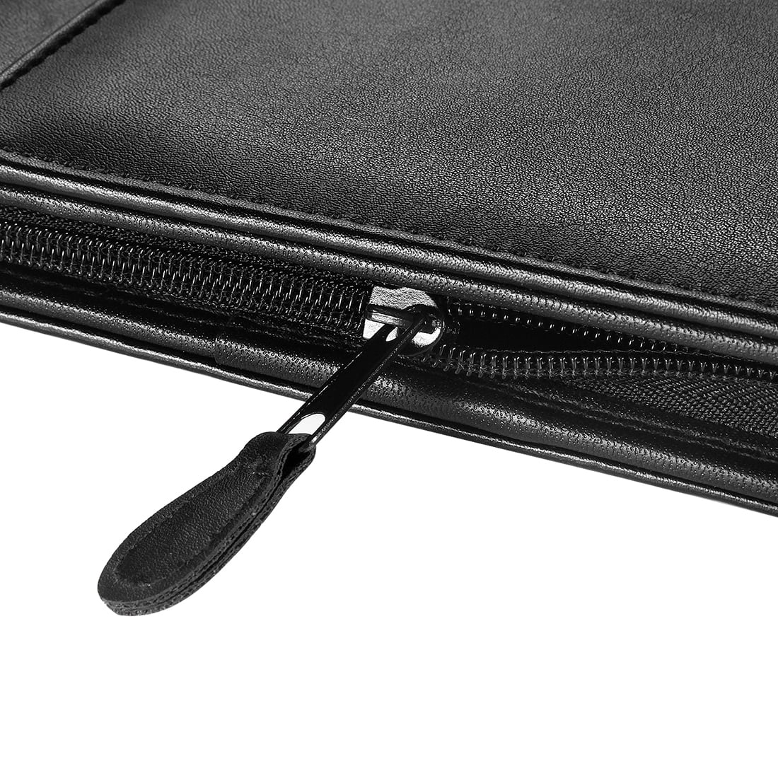 Bospa Padfolio Portfolio Folder/Multi Function Folder/Business Folder with Zippered Closure and Professional Leather (Black)