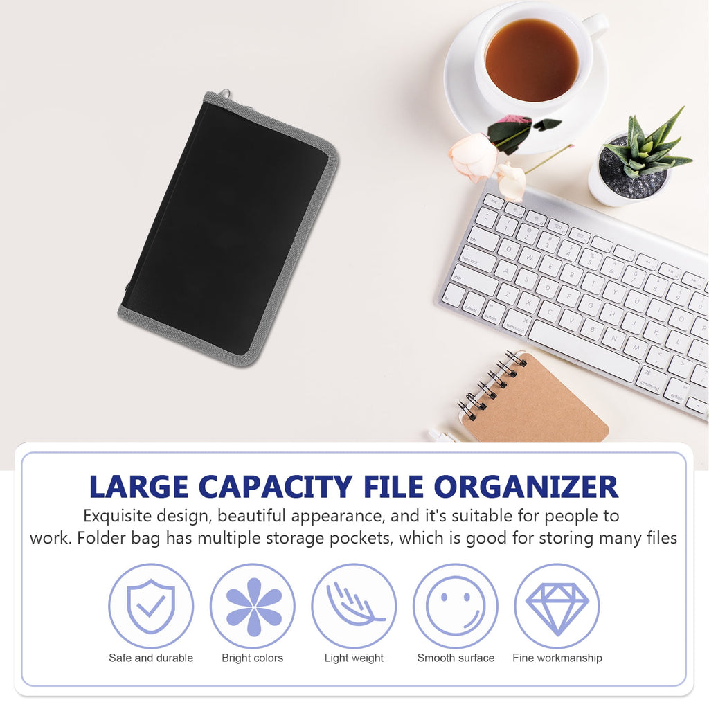 Money Organizer for Cash Filing Folder Compression Manager Plastic Pocket Folders The Office Supplies School