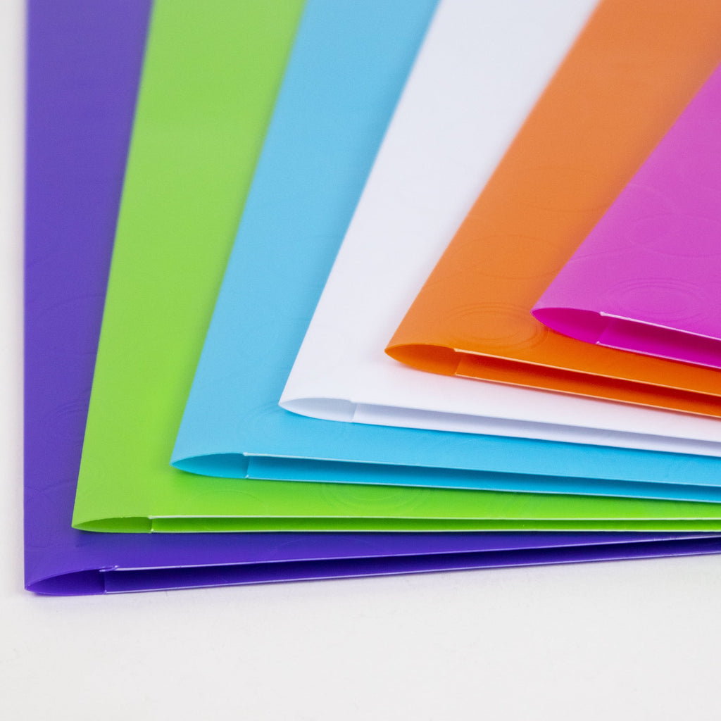 BAZIC 2 Pockets Poly Folder, Bubble Portfolio Document Folders, 48-Pack