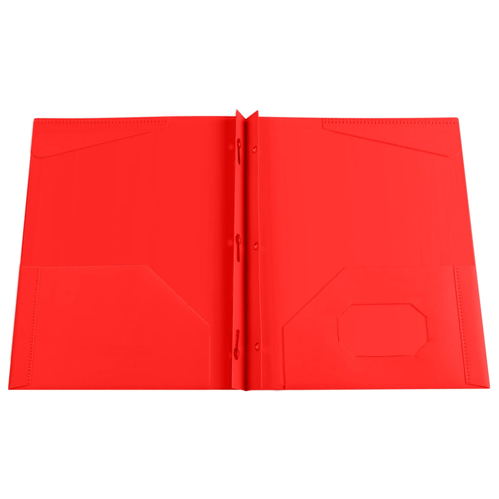 PureCasa Plastic Folders with Pockets 1PC- Letter Size 3-Ring Binder Folders Durable & Waterproof for School, Office