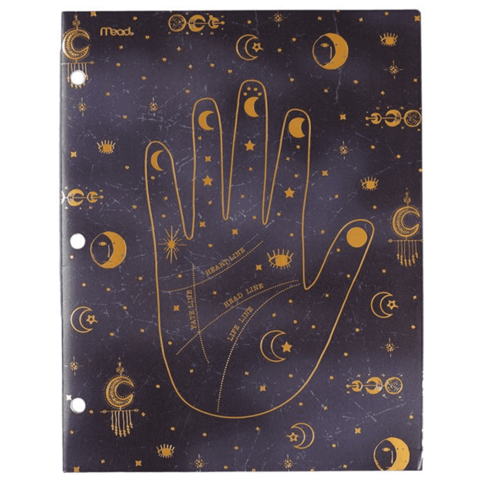 2 Pocket Folders Heavy Duty Set of 3 Portfolios Astrology and One Outer Space Pencil