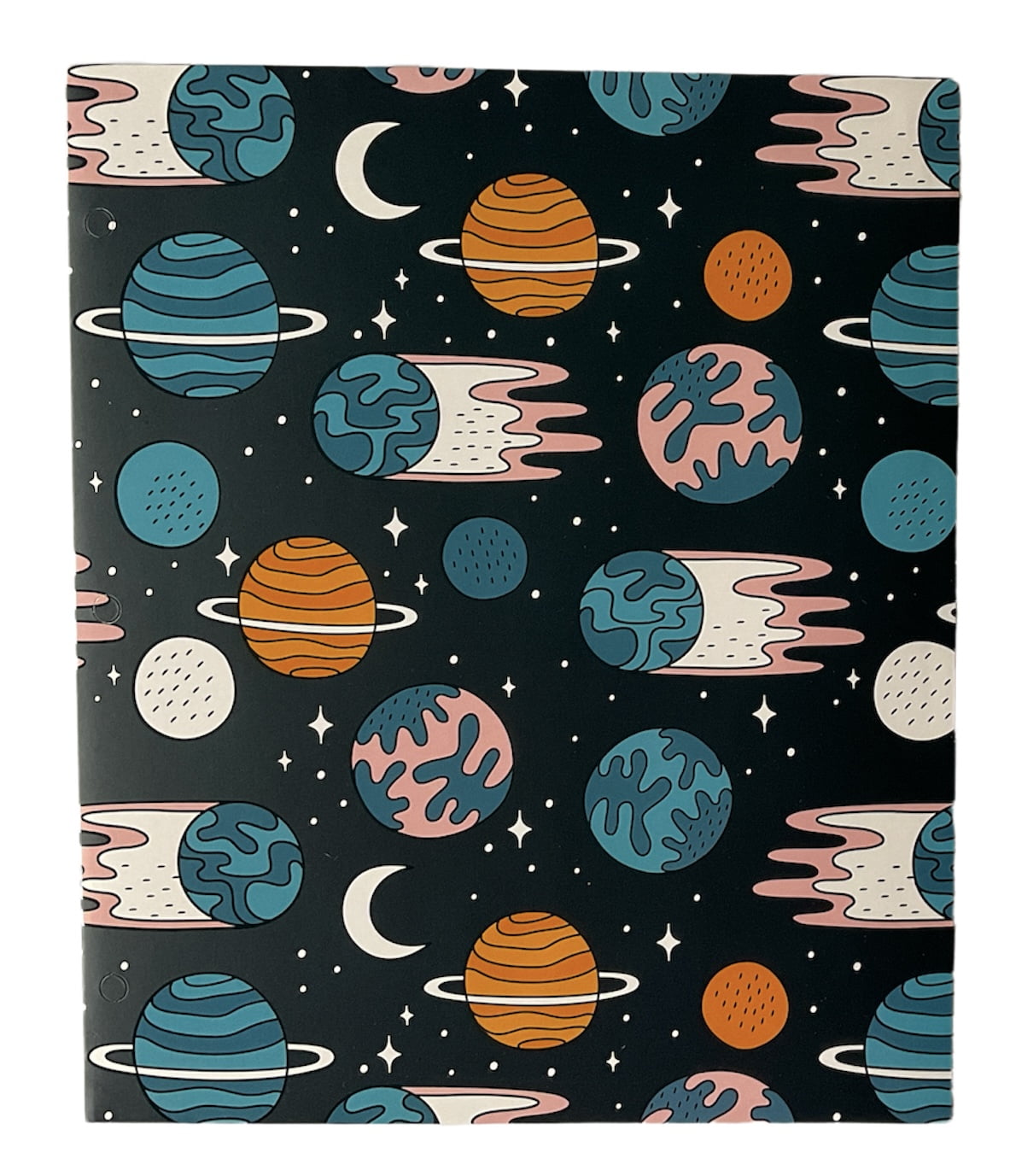 Top Flight Back to School  2 Pocket Folders | Heavy Duty | Space Theme | Set of 3 | Aliens Planets Astronauts