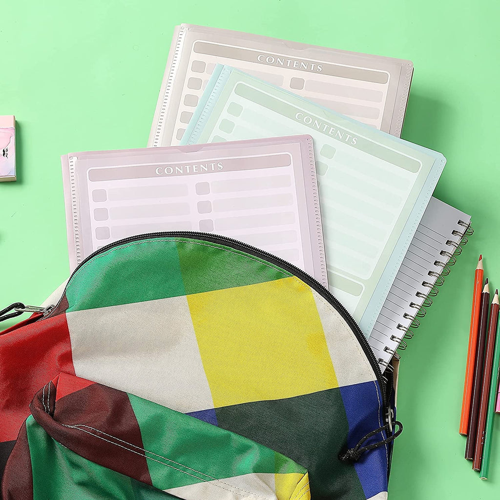 Mr. Pen- Plastic Folders with Clear Front Pocket, 5 pcs, Pastel Colors, Pocket Folders