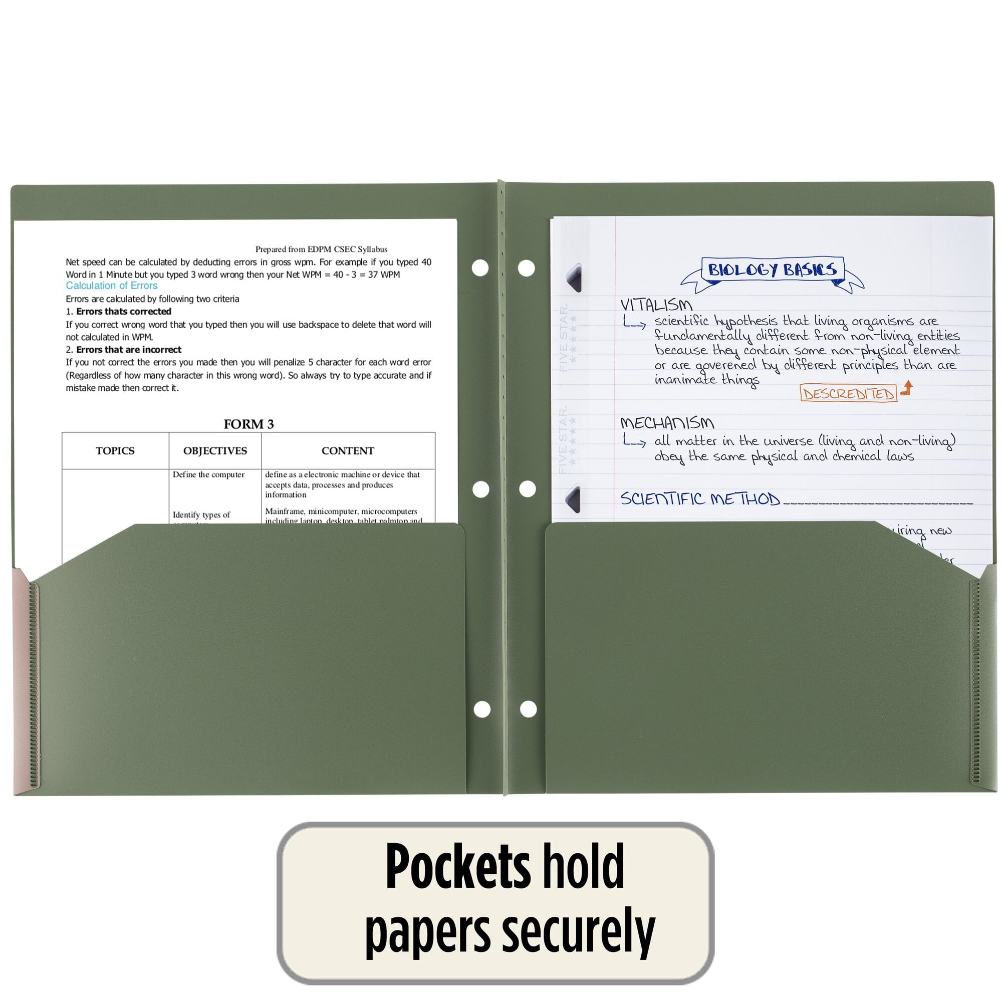 Five Star Recycled 2-Pocket Folder 4 Pack - Pocket Folders